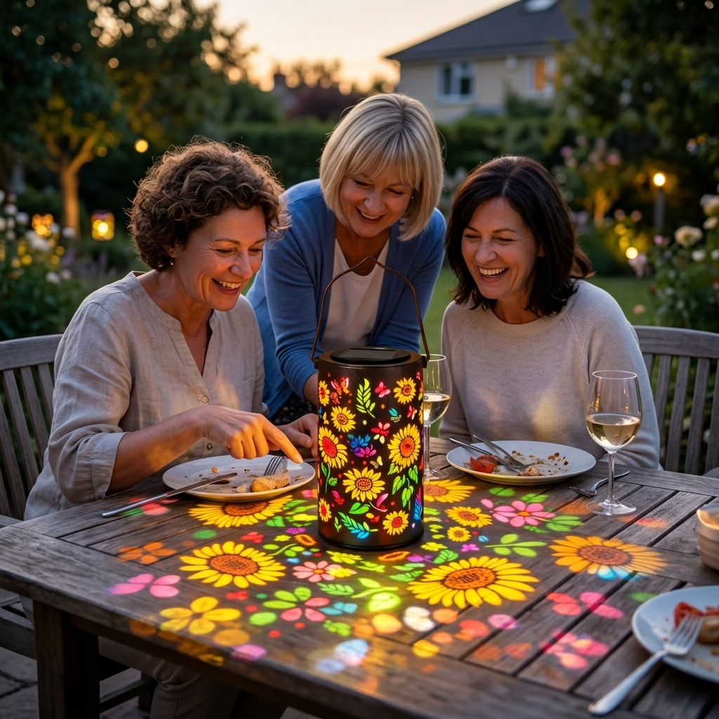 Bloomara – Solar Sunflower Lantern with Colorful Light Patterns