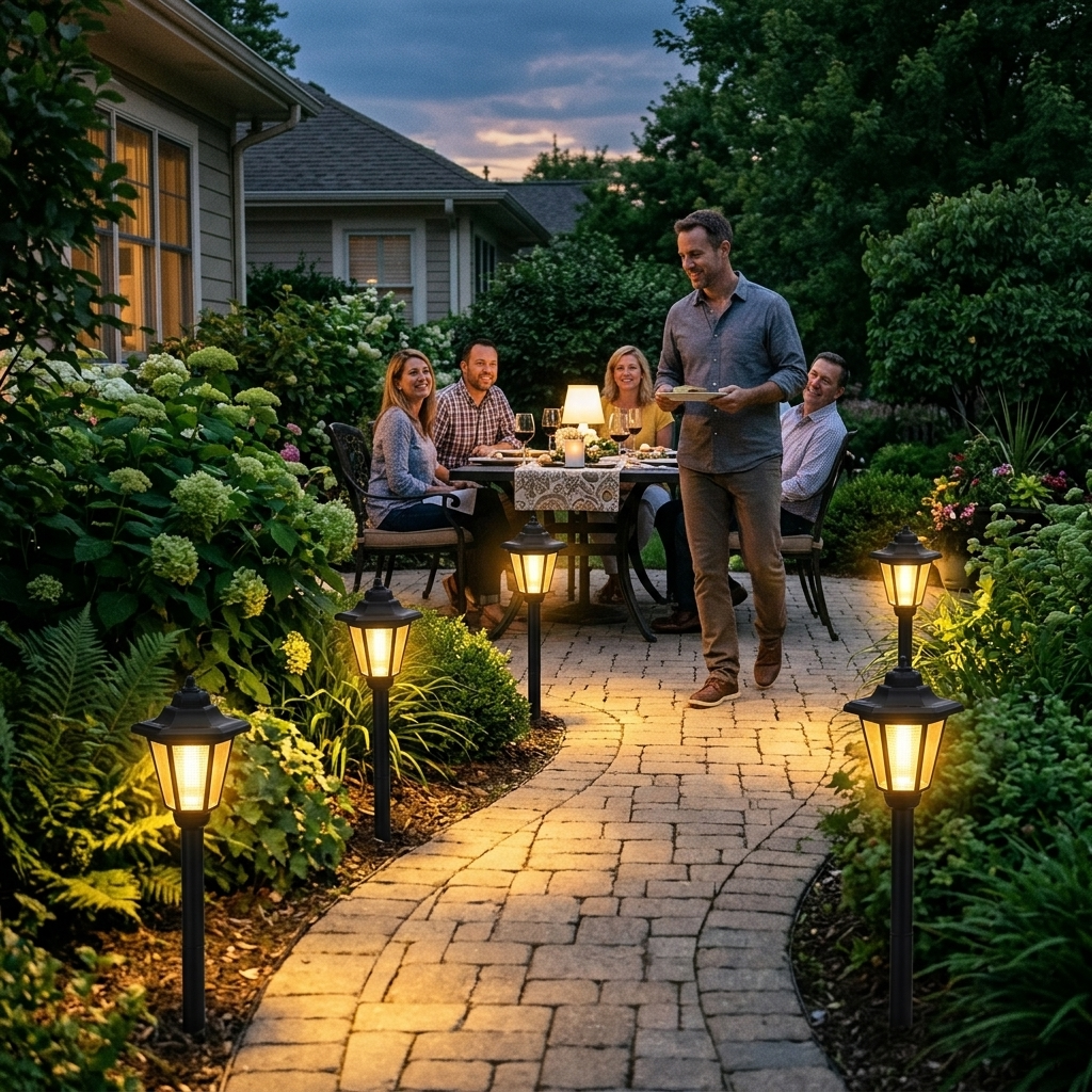 Lumivera – Vintage Hexagonal Solar Garden Light