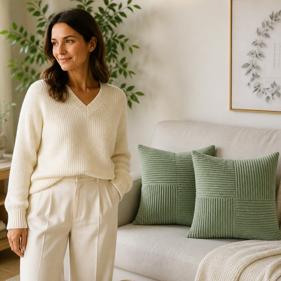 Corvella – Corduroy Cushion Cover That Matches The Photo