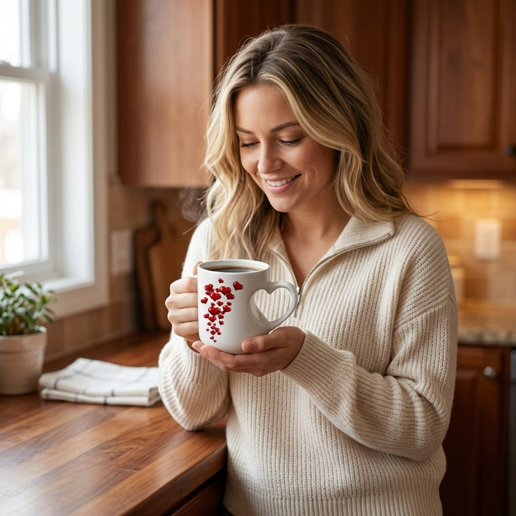 Lovira – Heart-Reveal Coffee Mug with Hidden Hearts