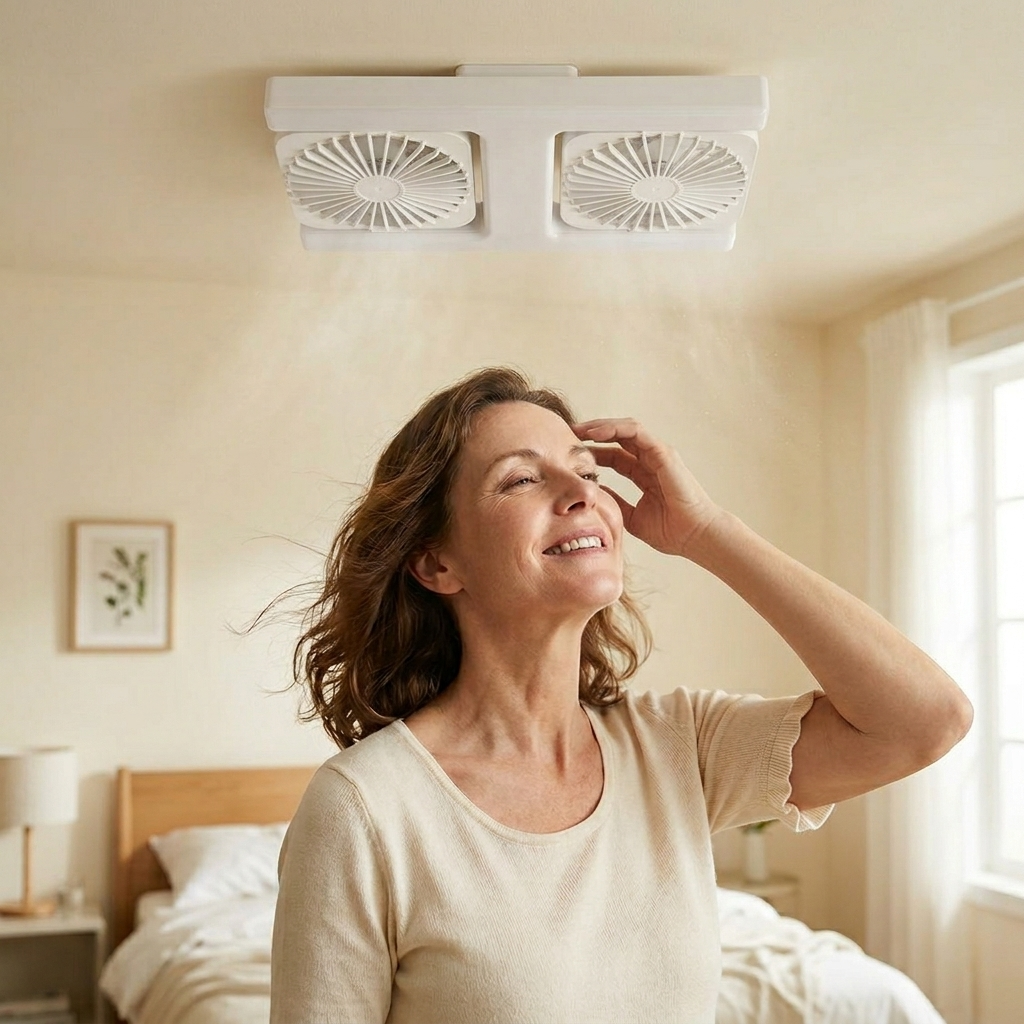 Breezo – Screw-In Ceiling Fan with LED Light