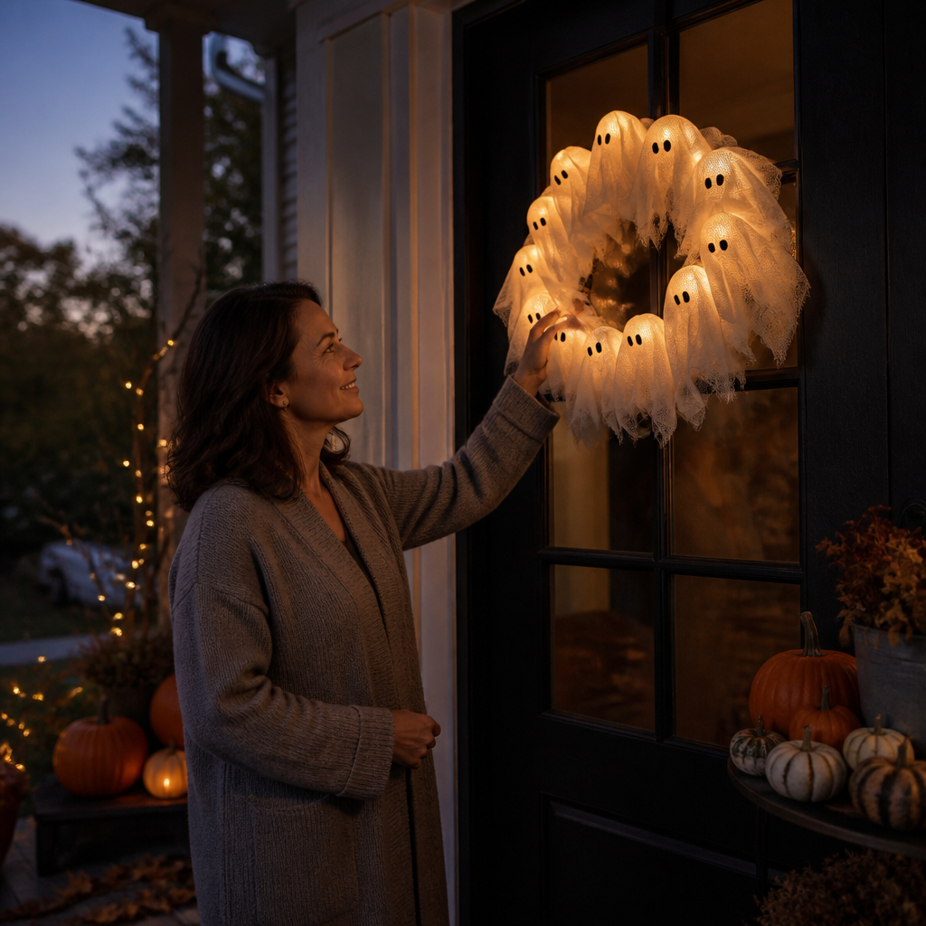 Ghostglow – Ghost Wreath That Glows After The Frame Goes Dark