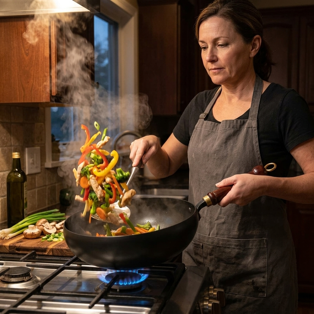 Forgehome – Deep Belly Cast Iron Wok with Lid