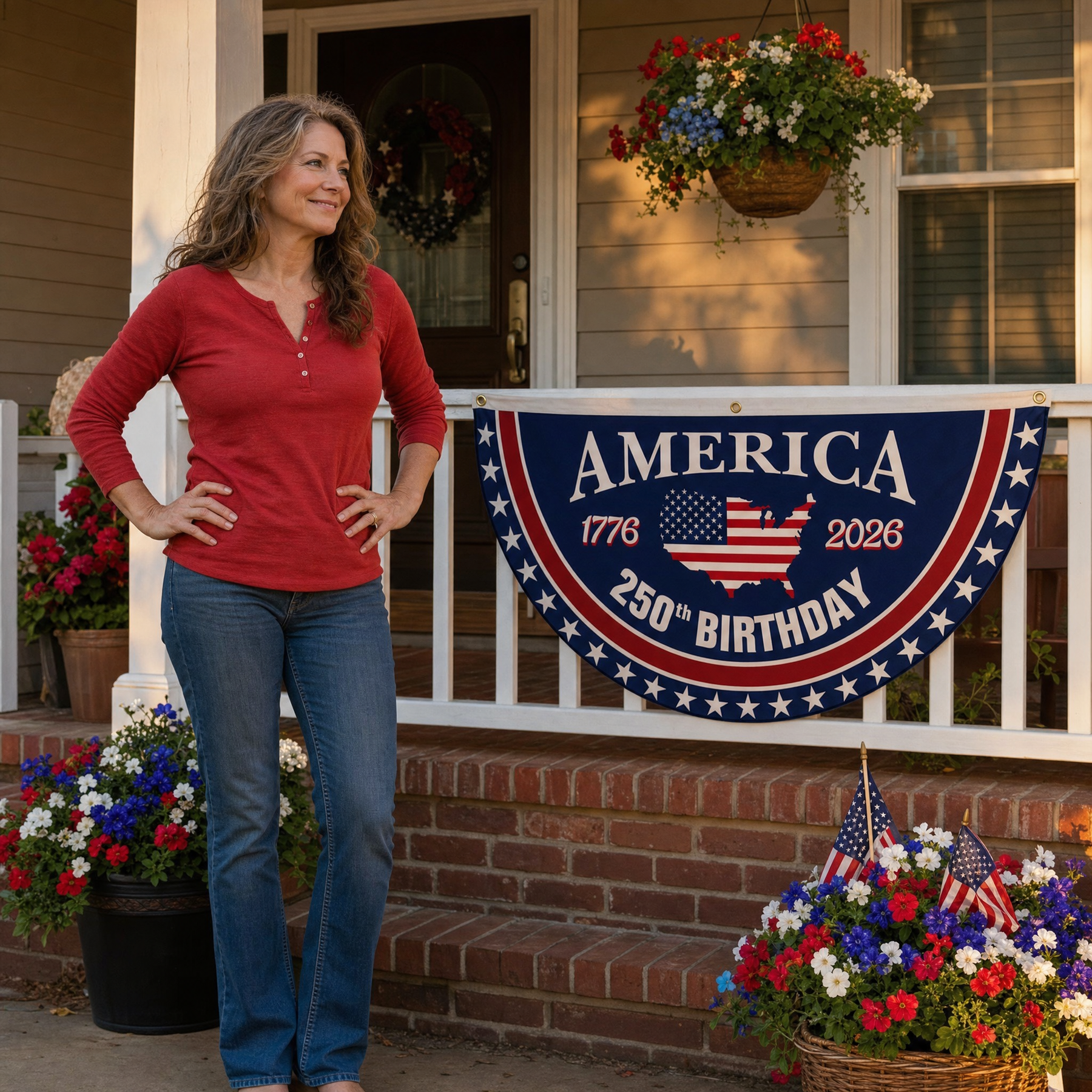 Libertara - 250th Anniversary America Fan Flag