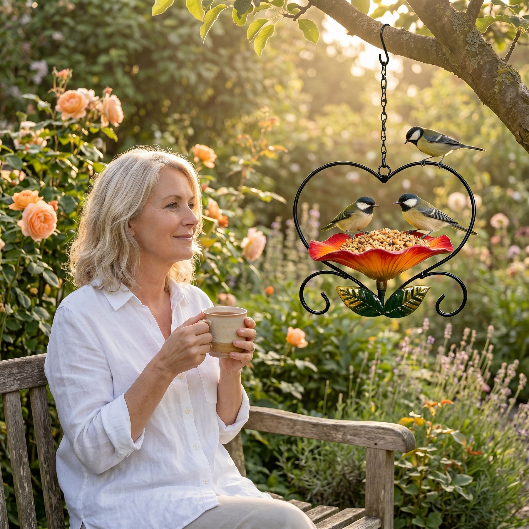 Bloomheart – Heart-Shaped Flower Bird Feeder