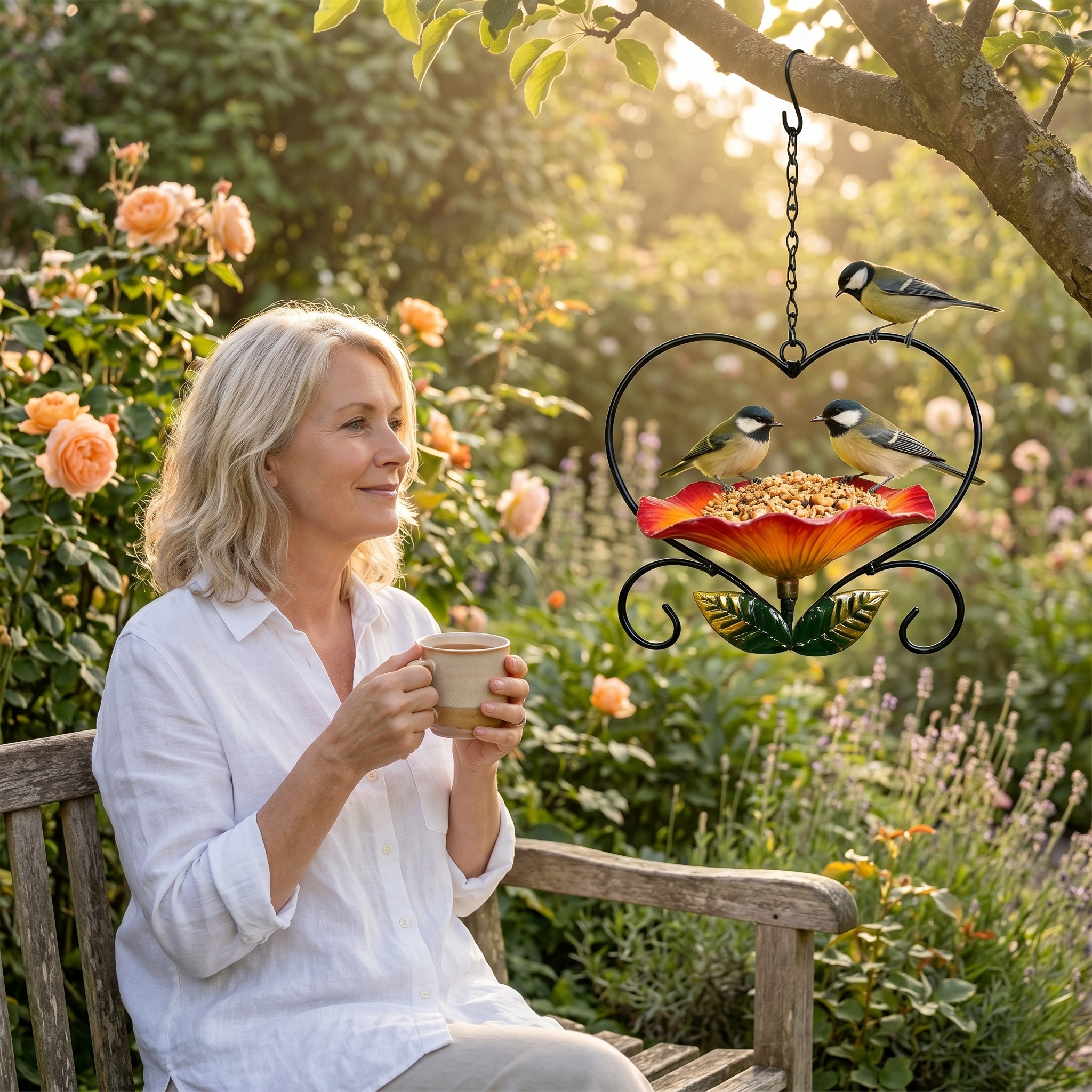 Bloomheart – Heart-Shaped Flower Bird Feeder