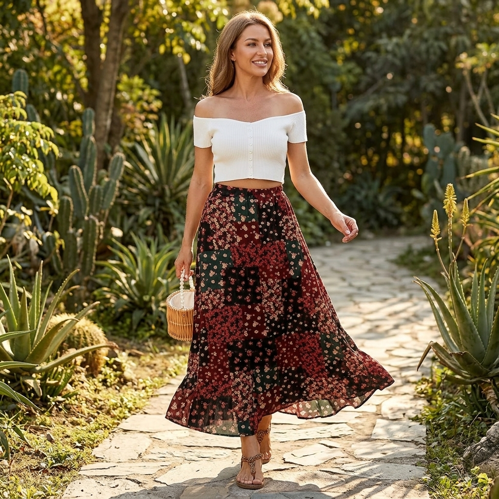 Floressa – Women's Flowy Double Lined Maxi Skirt