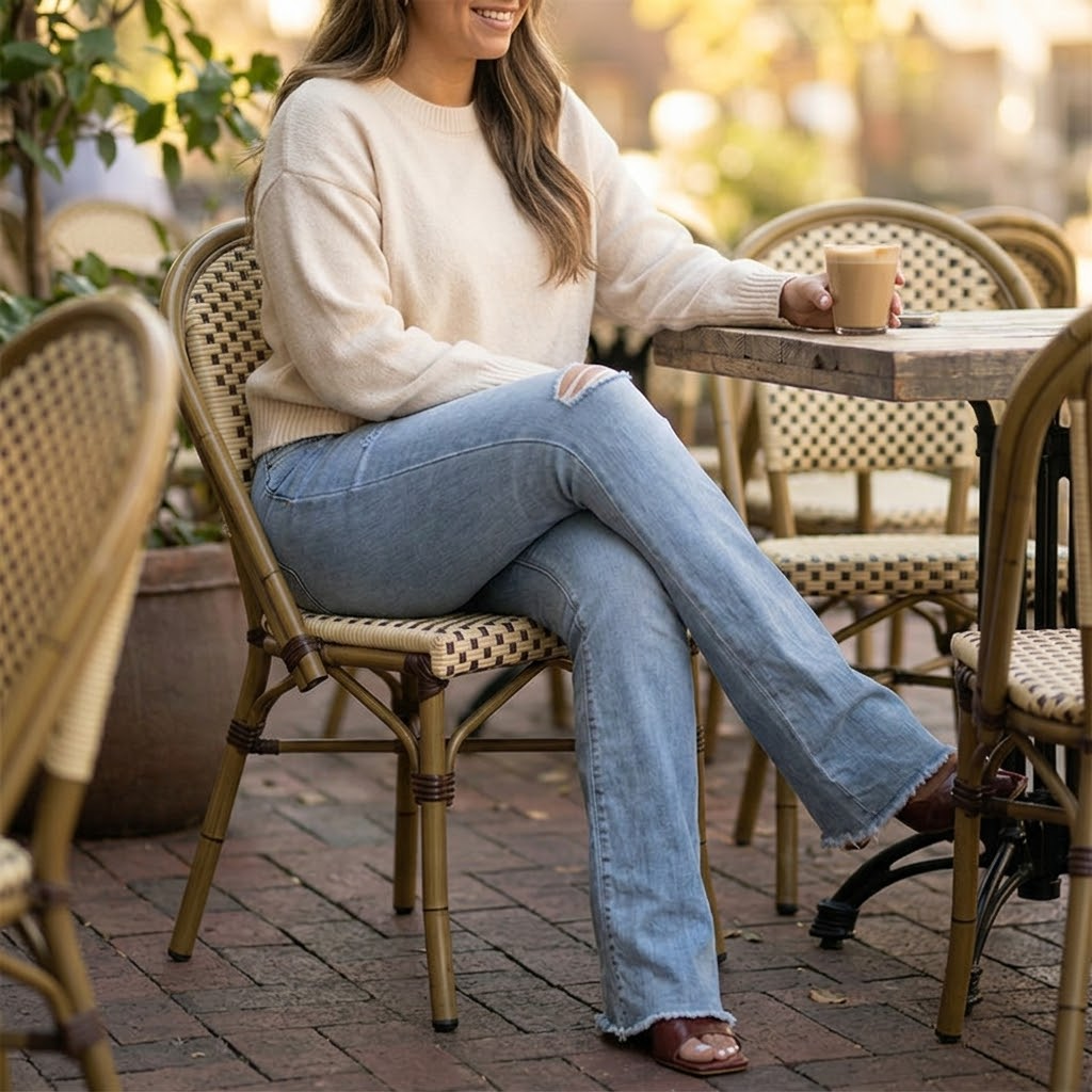 Denara – High Waist Ripped Flare Jeans