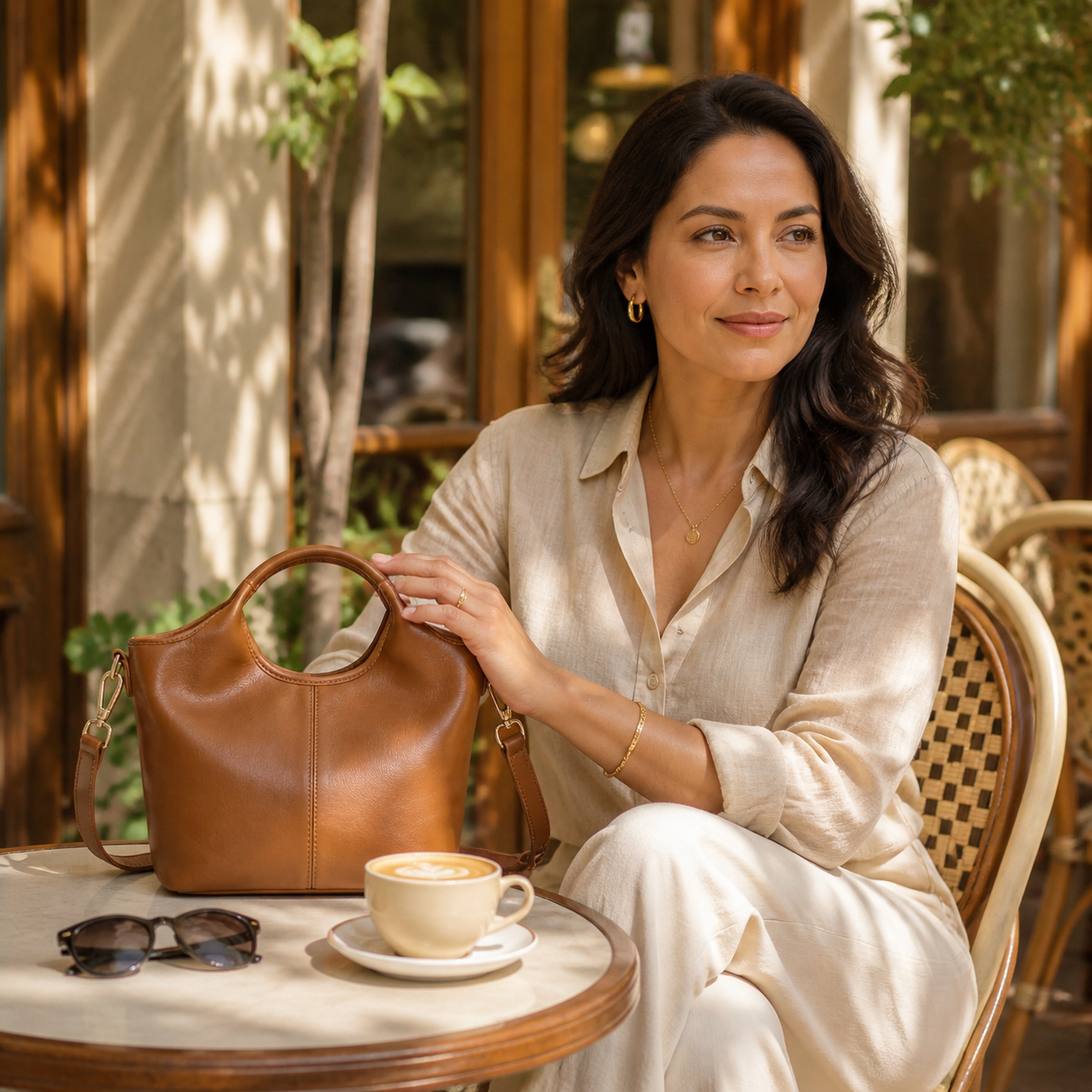 Halona – Sculpted Soft Leather Tote Bag