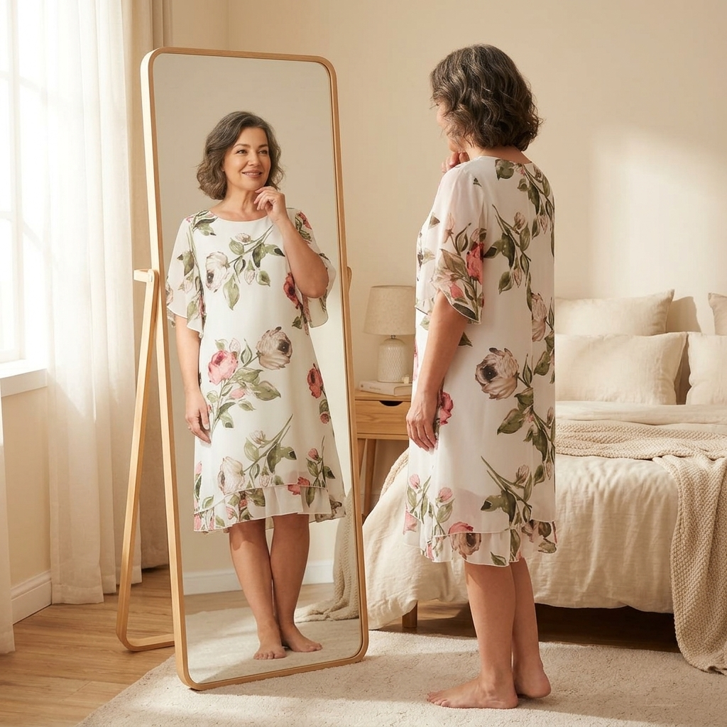 Floressa – Women's Floral Chiffon Midi Dress
