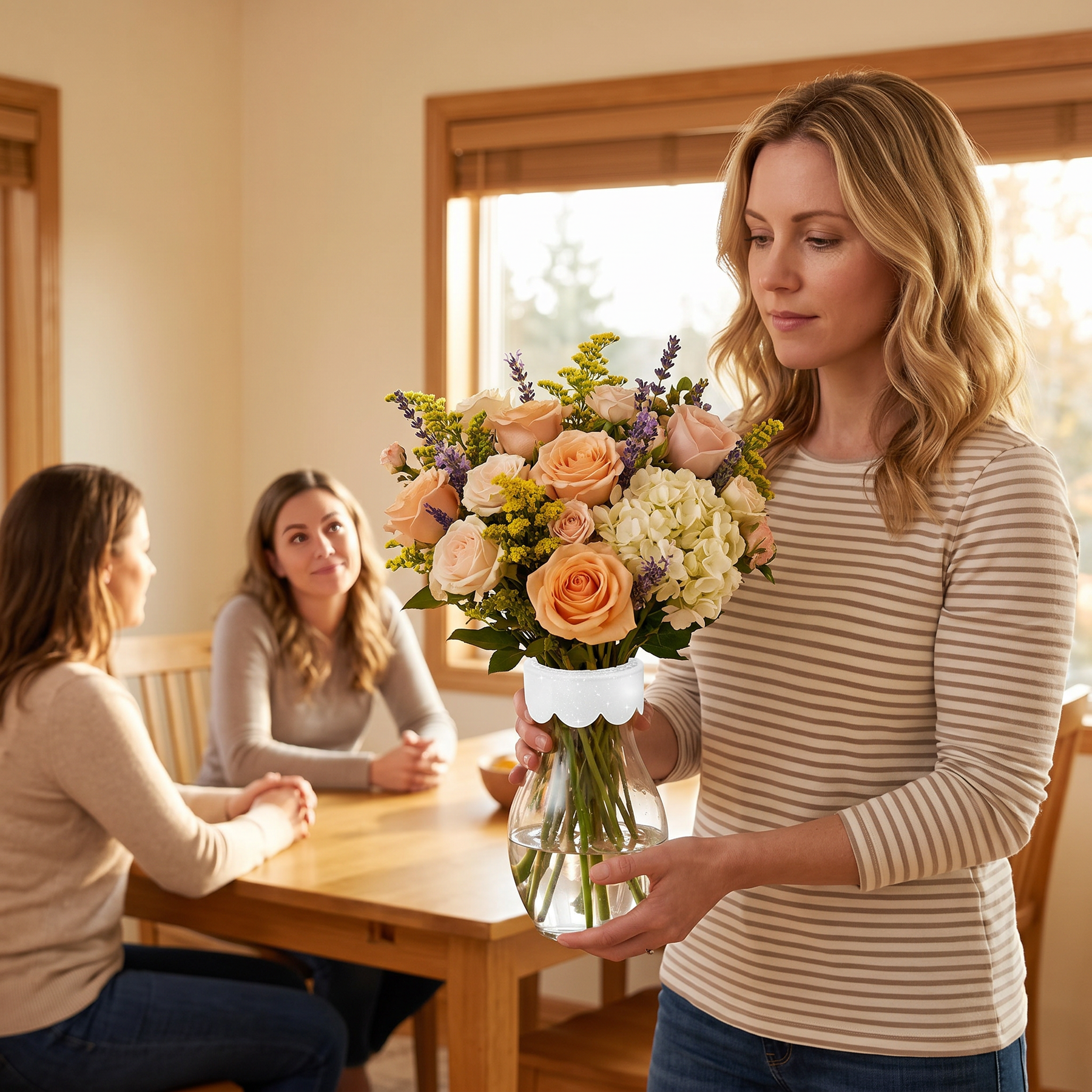 Bloomgrid – Stretchable Vase Insert for Effortless Bouquets