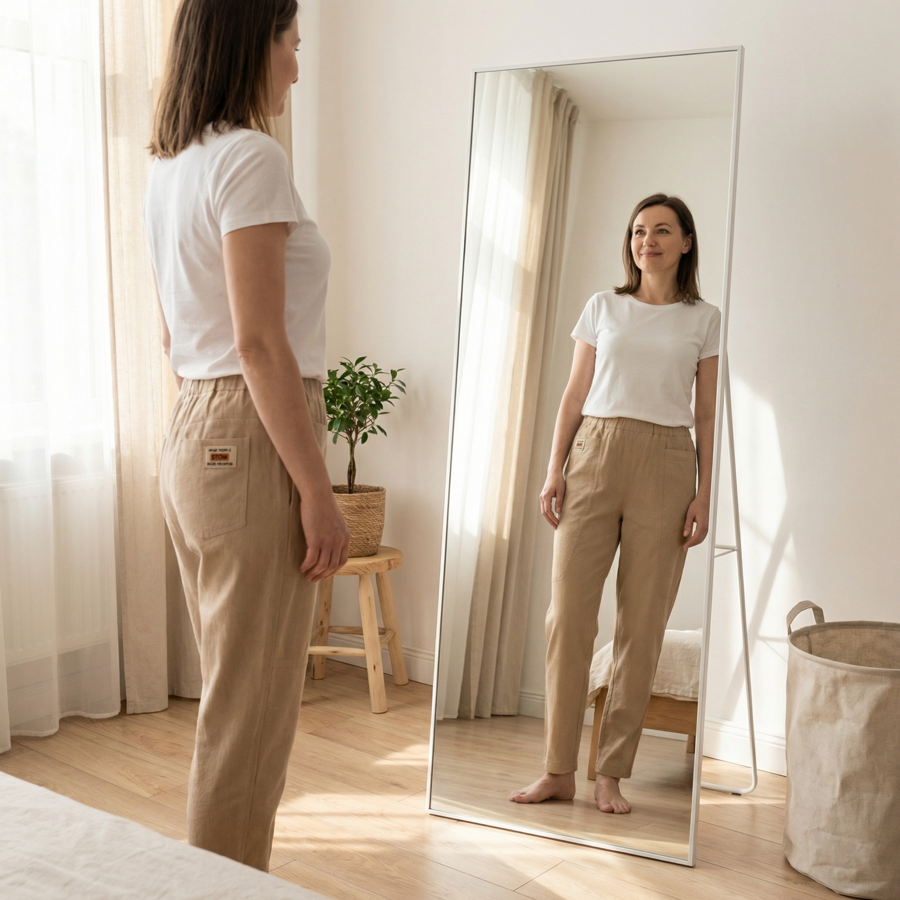 Linara – Cotton Linen Tapered Pants