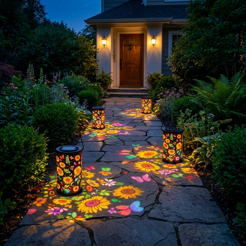 Bloomara – Solar Sunflower Lantern with Colorful Light Patterns