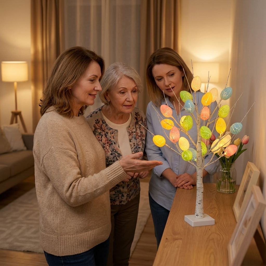 Bloomglow - Tabletop Easter Tree with 24 Glowing Eggs