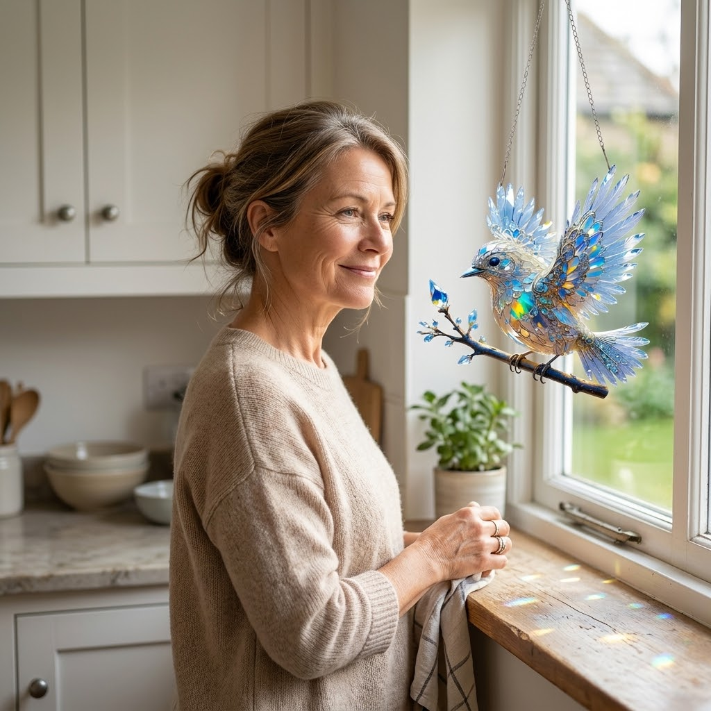 Lumara – Iridescent bluebird suncatcher ornament