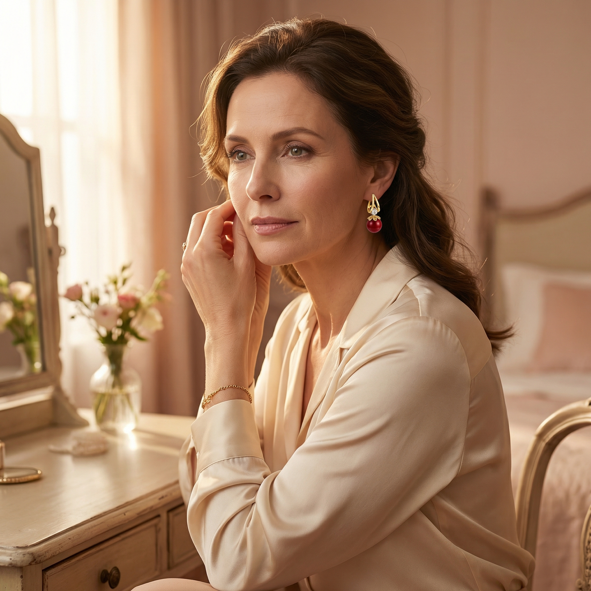 Florenza – Sparkling Pearl Drop Earrings