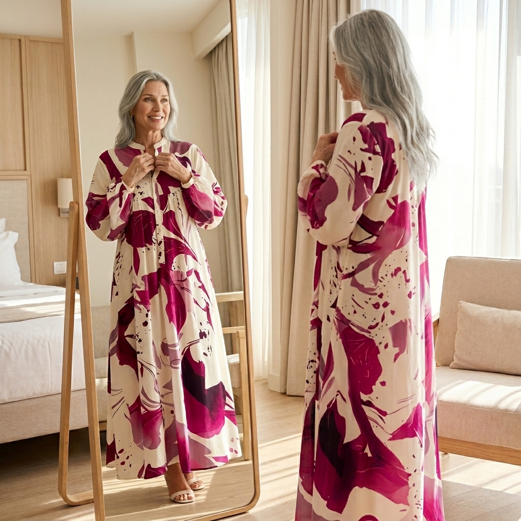 Floressa – Abstract Floral Maxi Dress