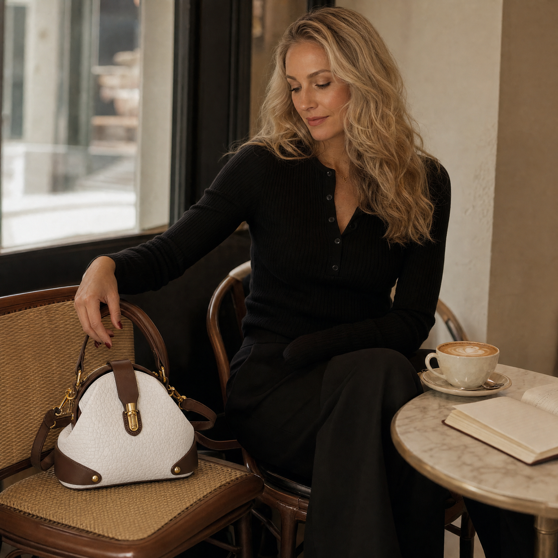 Cola – Two-Tone Leather Handbag for Day to Night