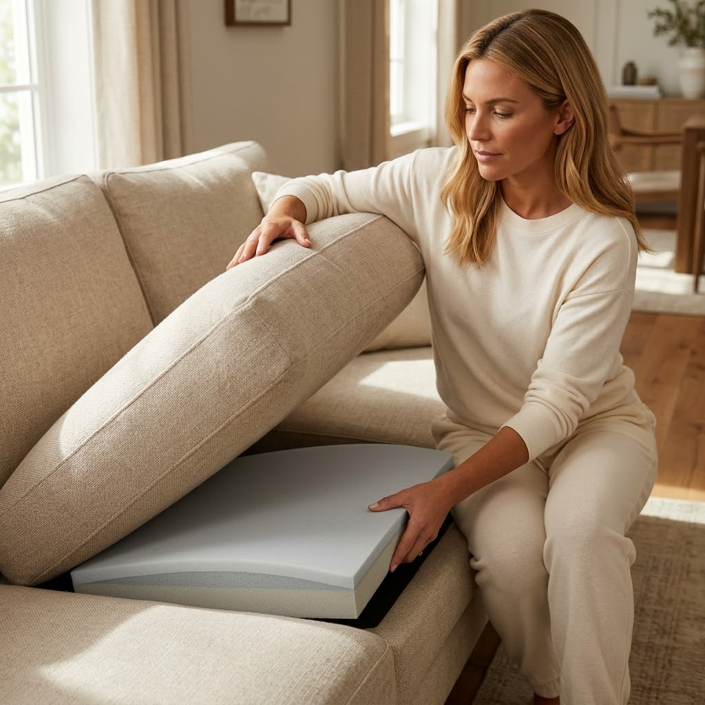 FoamLift Memory Foam Cushion Support Pad for Sagging Couches