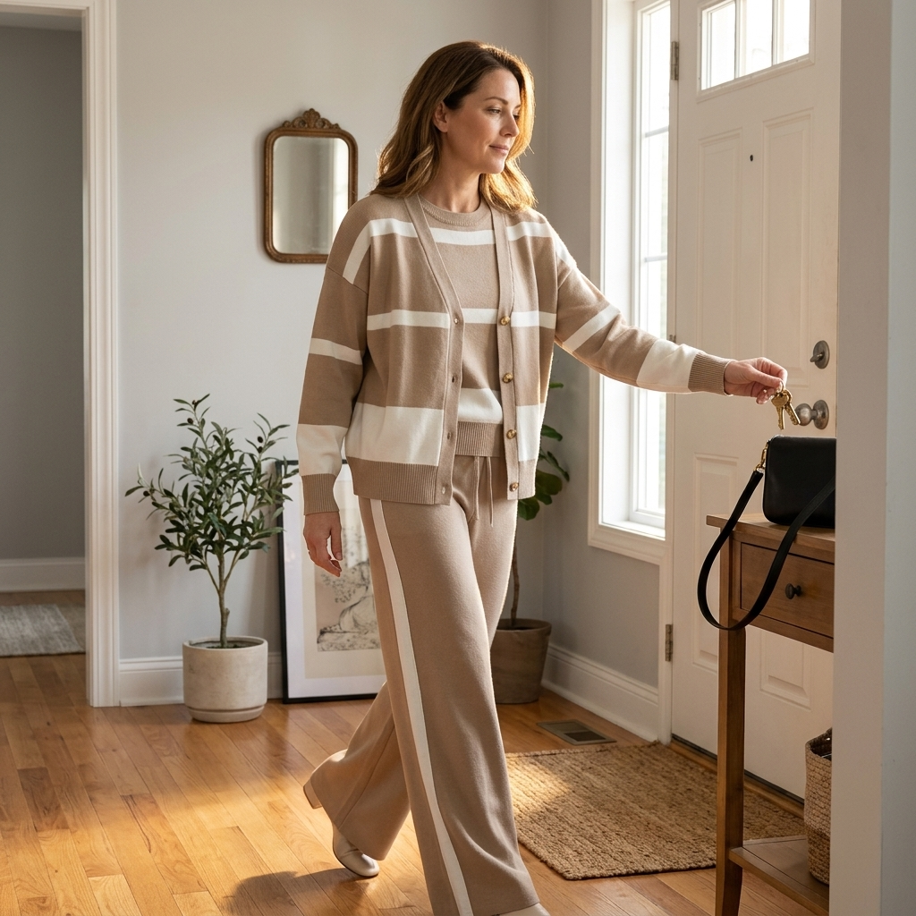 Lunaire – Women's 3 Piece Coordinated Knit Lounge Set