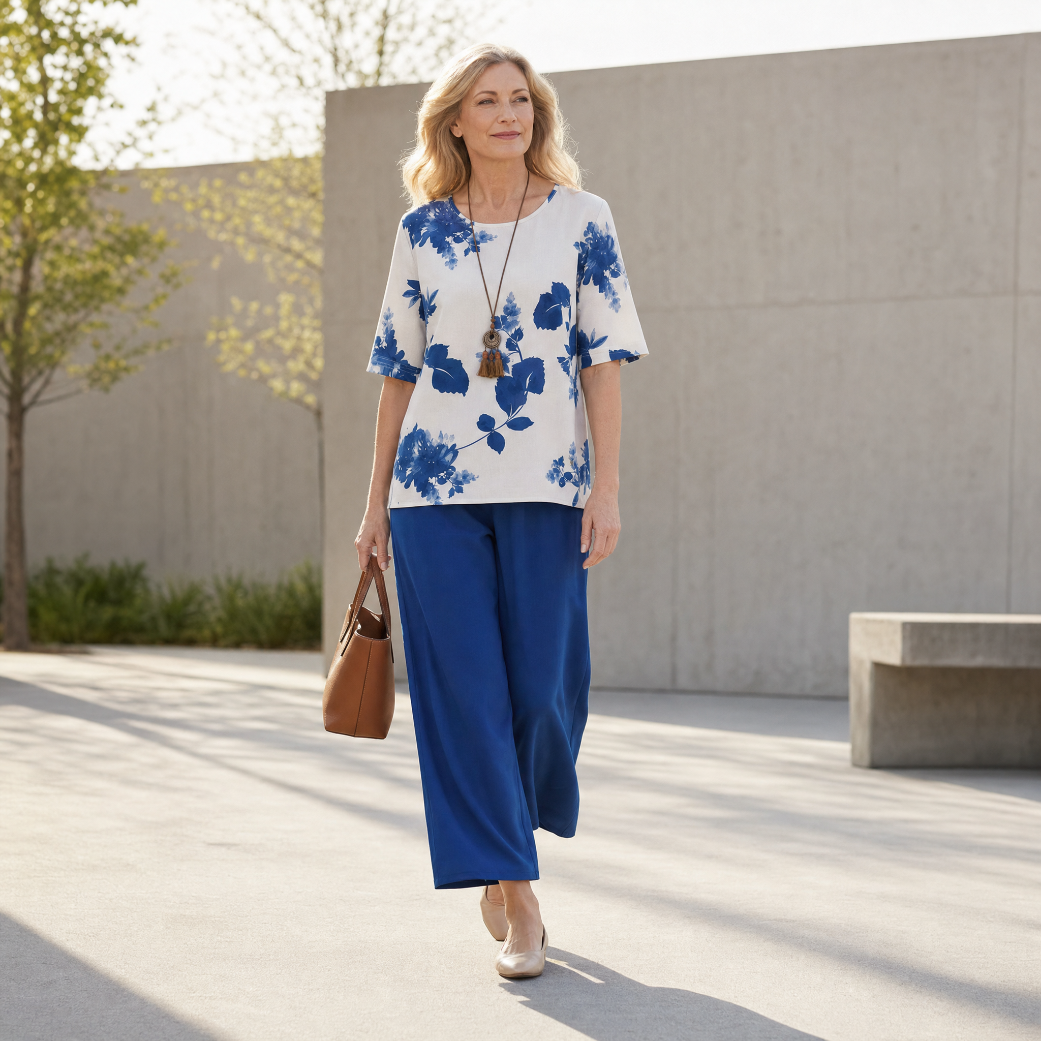 Avery – Women's Floral Top & Wide-Leg Pants Set