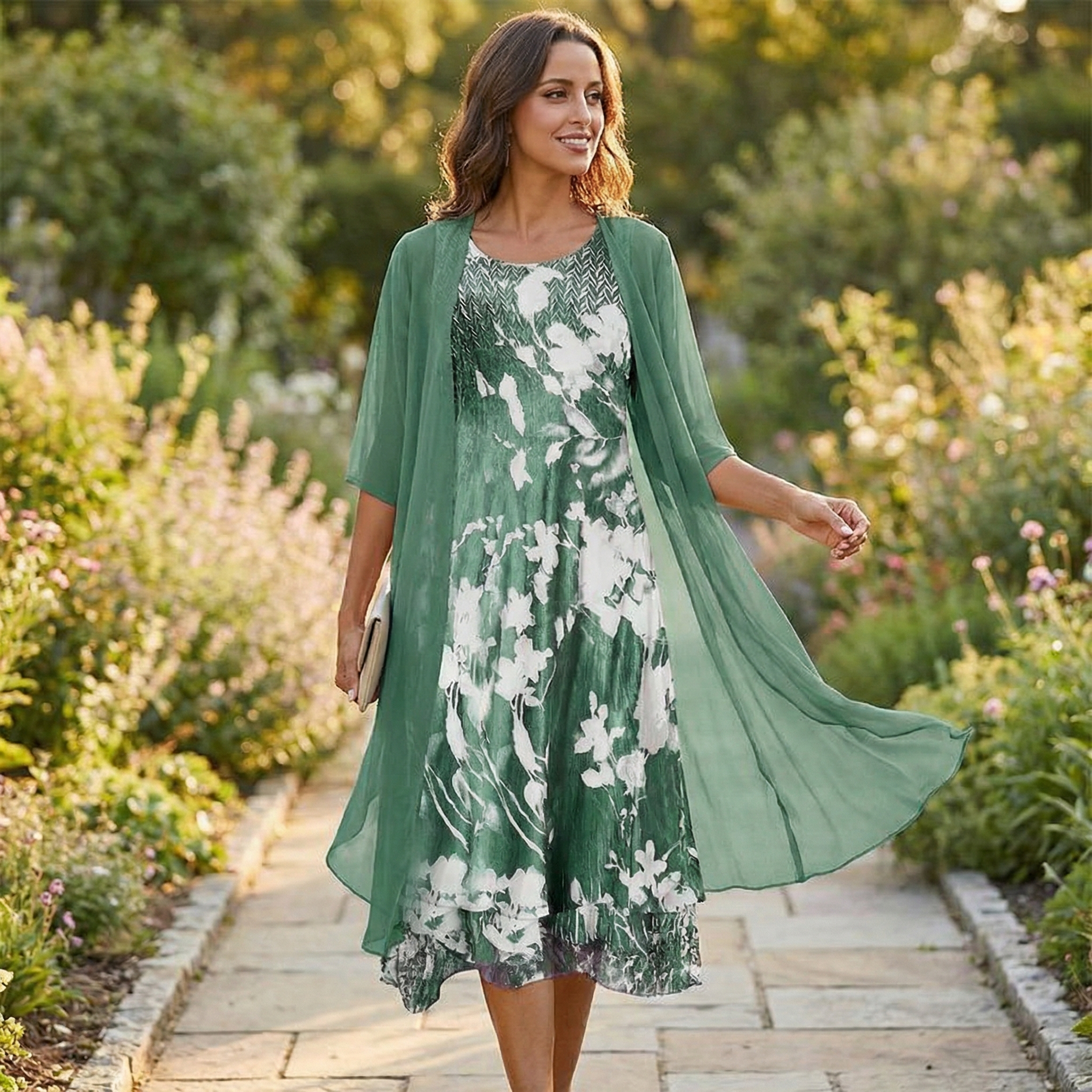 Floressa – Floral Two Piece Dress Set