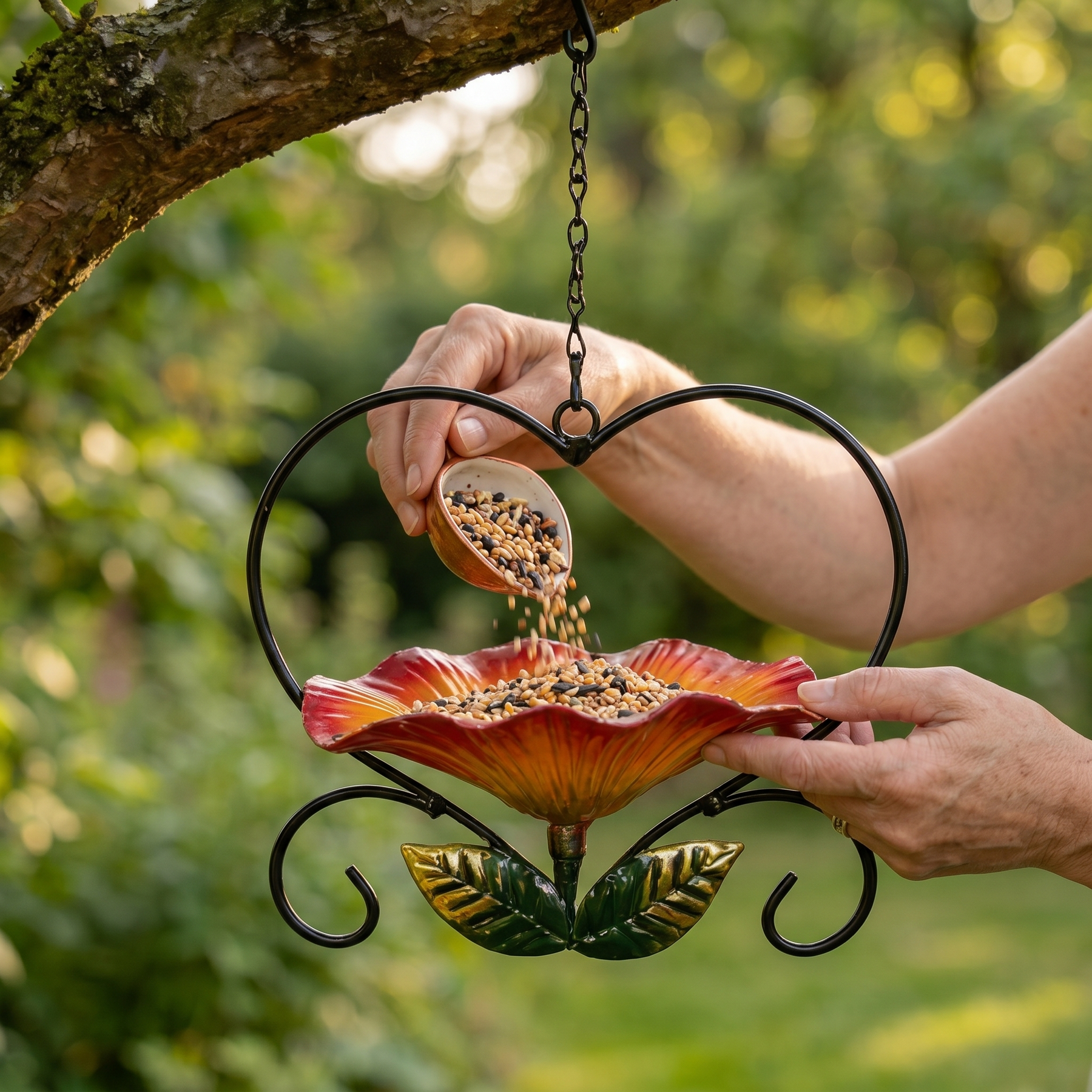 Bloomheart – Heart-Shaped Flower Bird Feeder