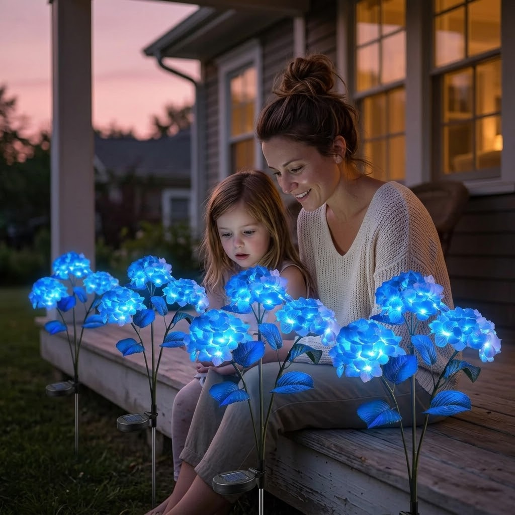Lumelle – Solar Hydrangea Garden Lights (2-Pack)