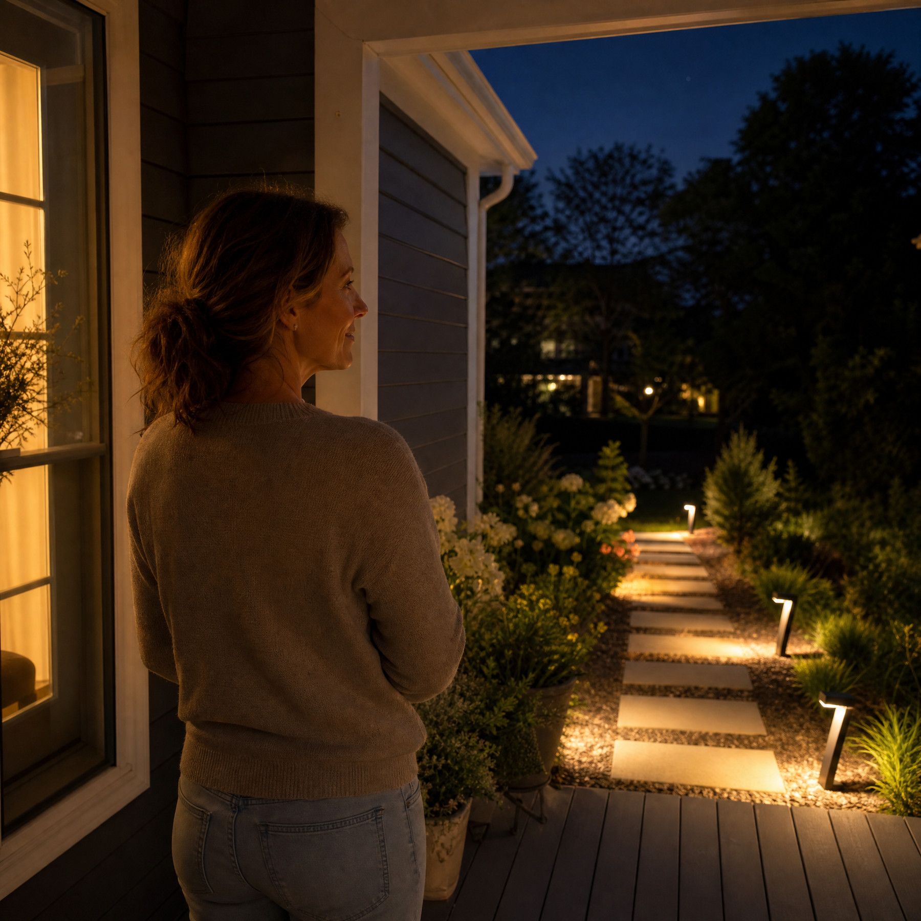 Lumenly – Sculptural Solar Pathway Lights (Set of 4)