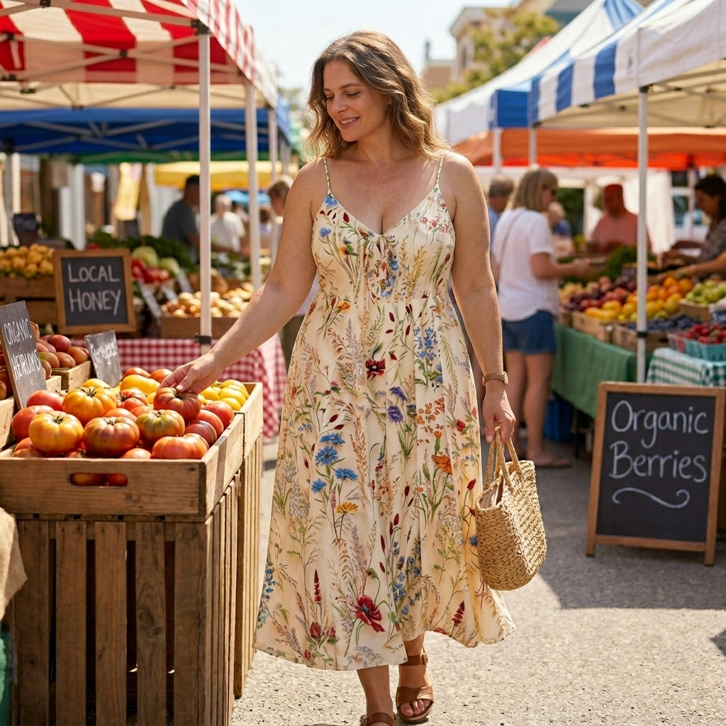 Floressa – Women's Wildflower A-Line Midi Sundress
