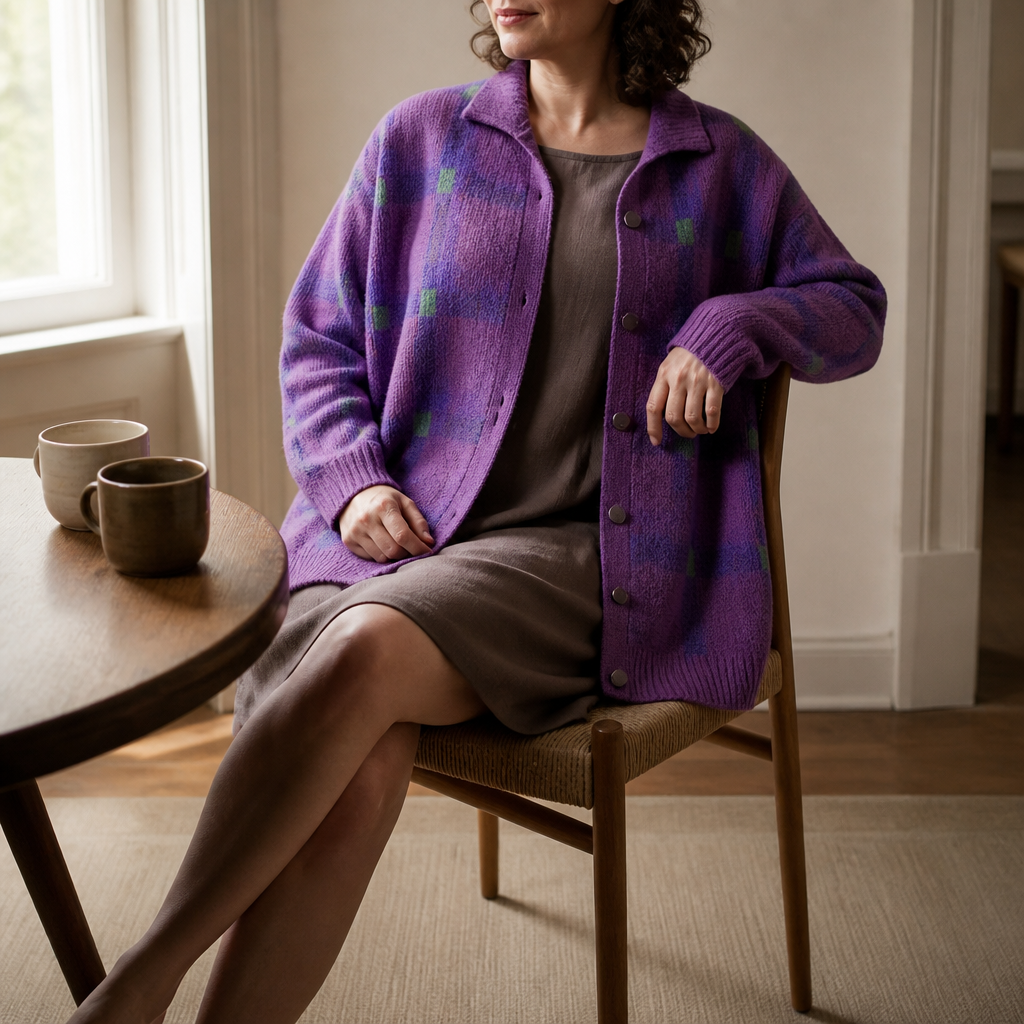 Collarhold – Oversized Cardigan With A Collar That Holds Its Shape