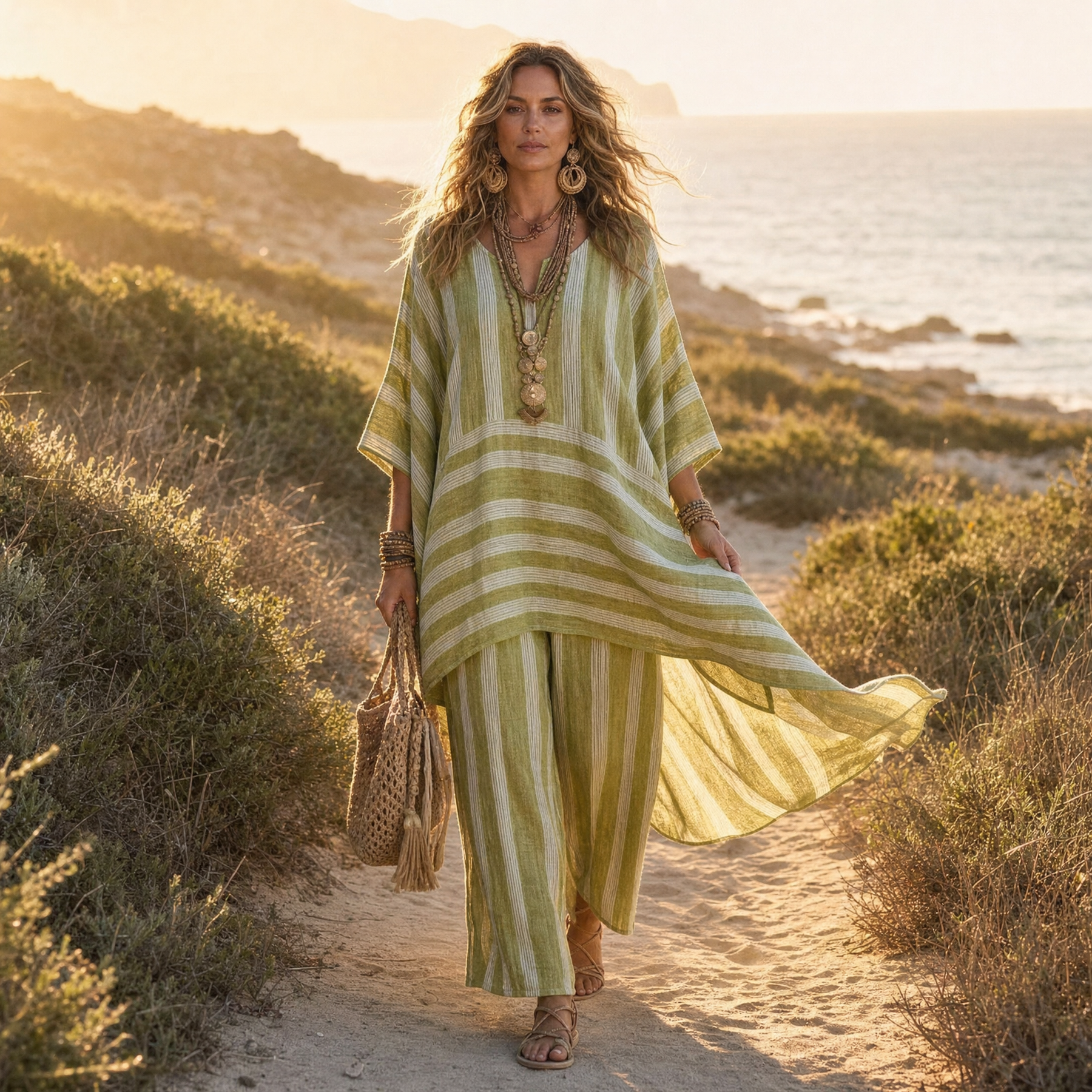 Iluma – Women's Boho Tunic & Wide-Leg Set