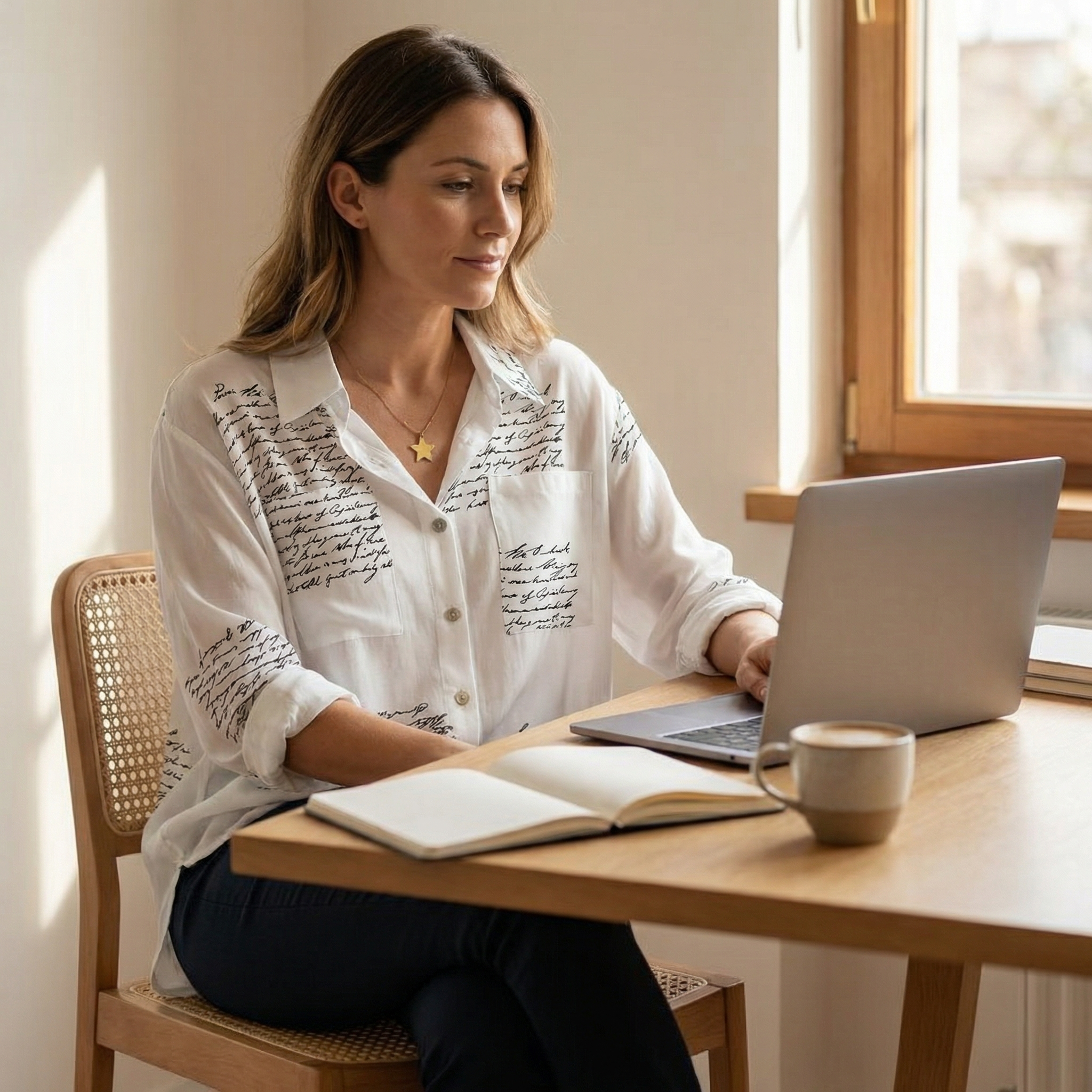 Letterelle – Handwritten Script Viscose Blouse