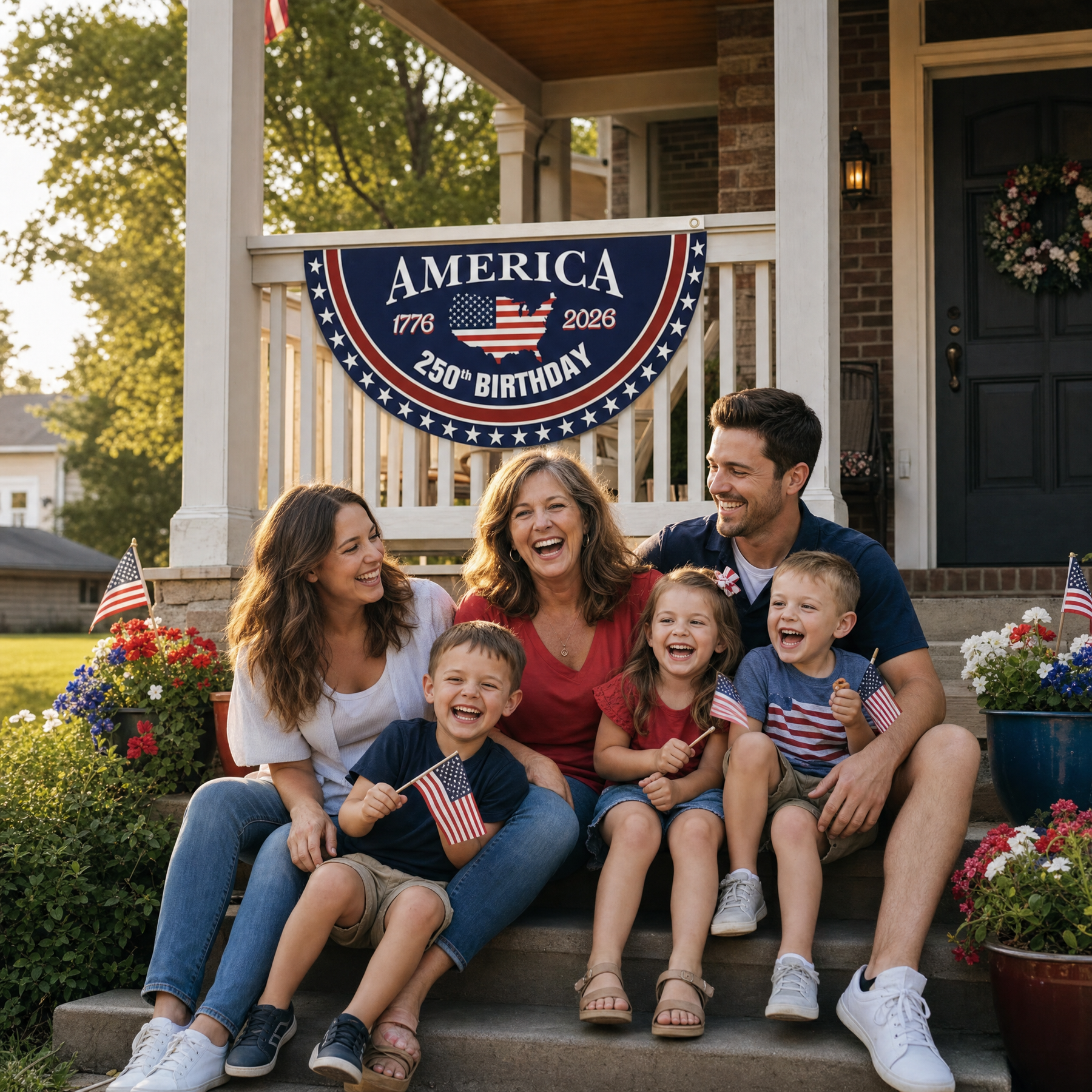 Libertara - 250th Anniversary America Fan Flag