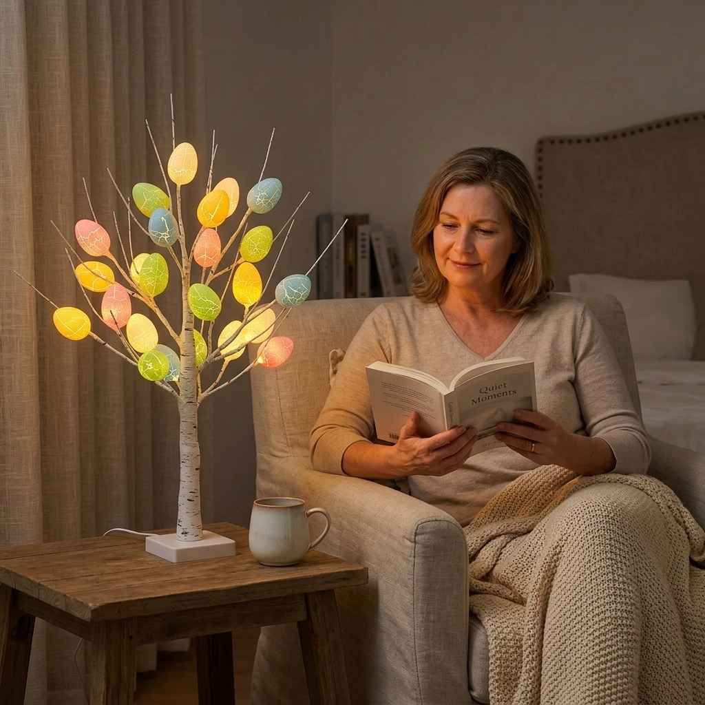 Bloomglow - Tabletop Easter Tree with 24 Glowing Eggs