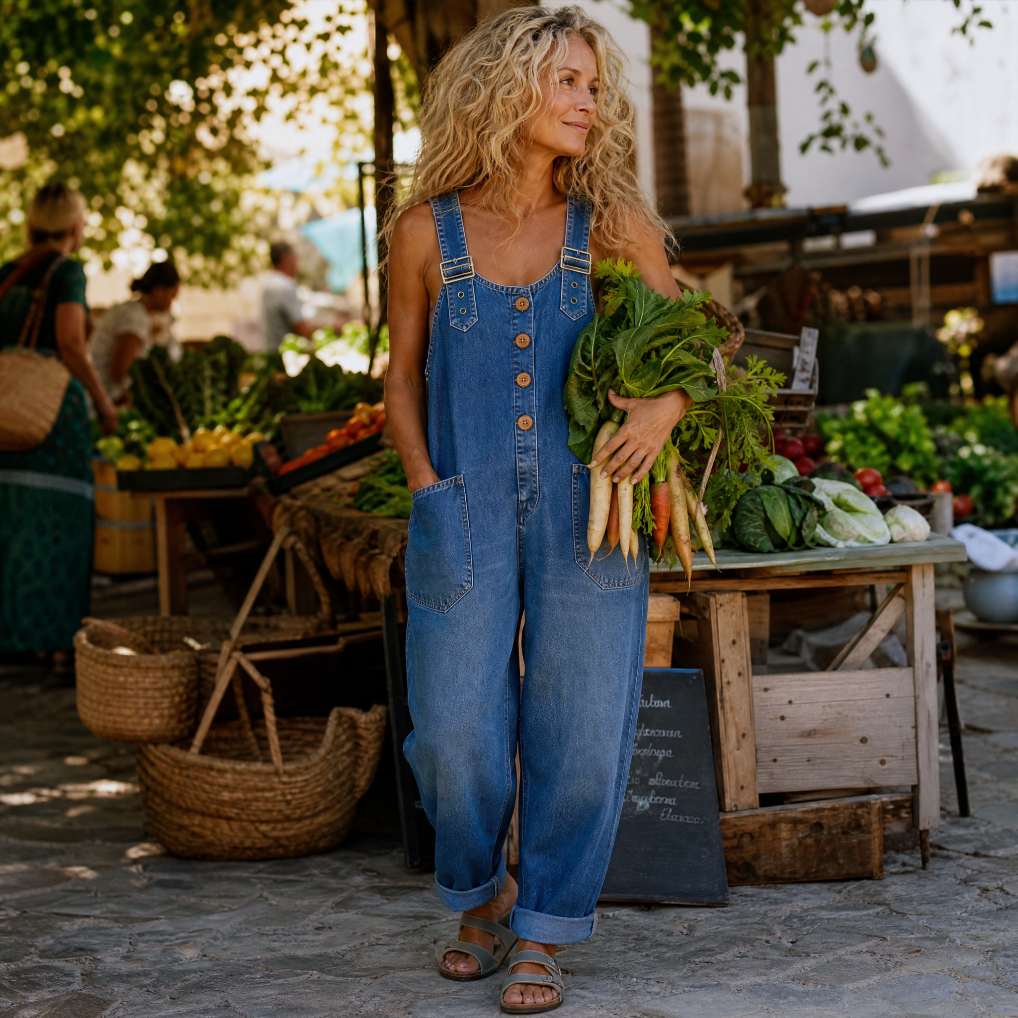 Lovarra – Women's Relaxed Denim Overalls with Pockets
