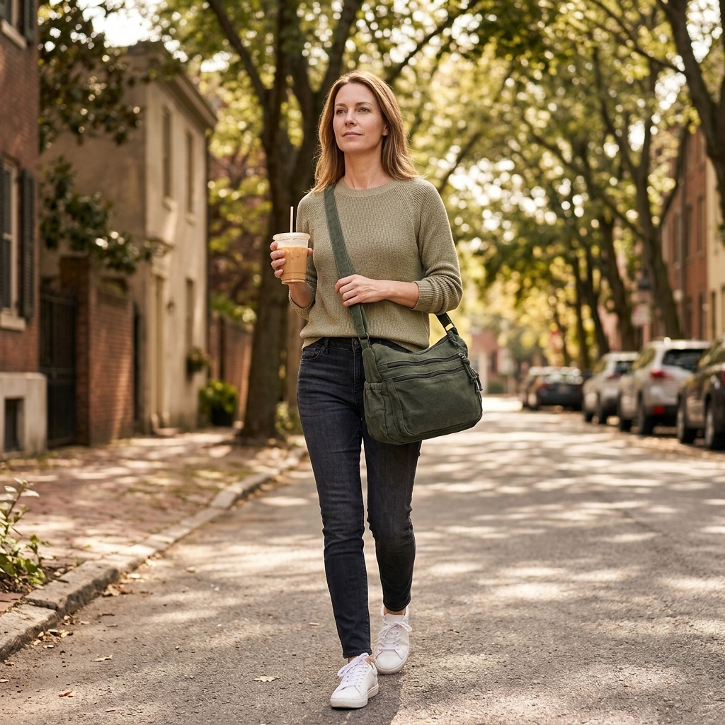 Carvia – Washed Canvas Everyday Hobo Bag