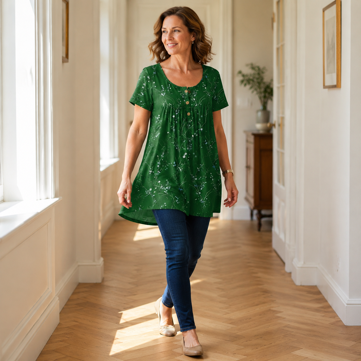 Lunalia – Women's Flowy Floral Tunic