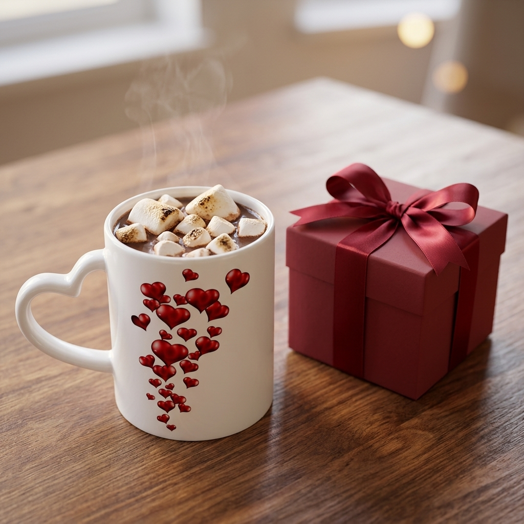 Lovira – Heart-Reveal Coffee Mug with Hidden Hearts