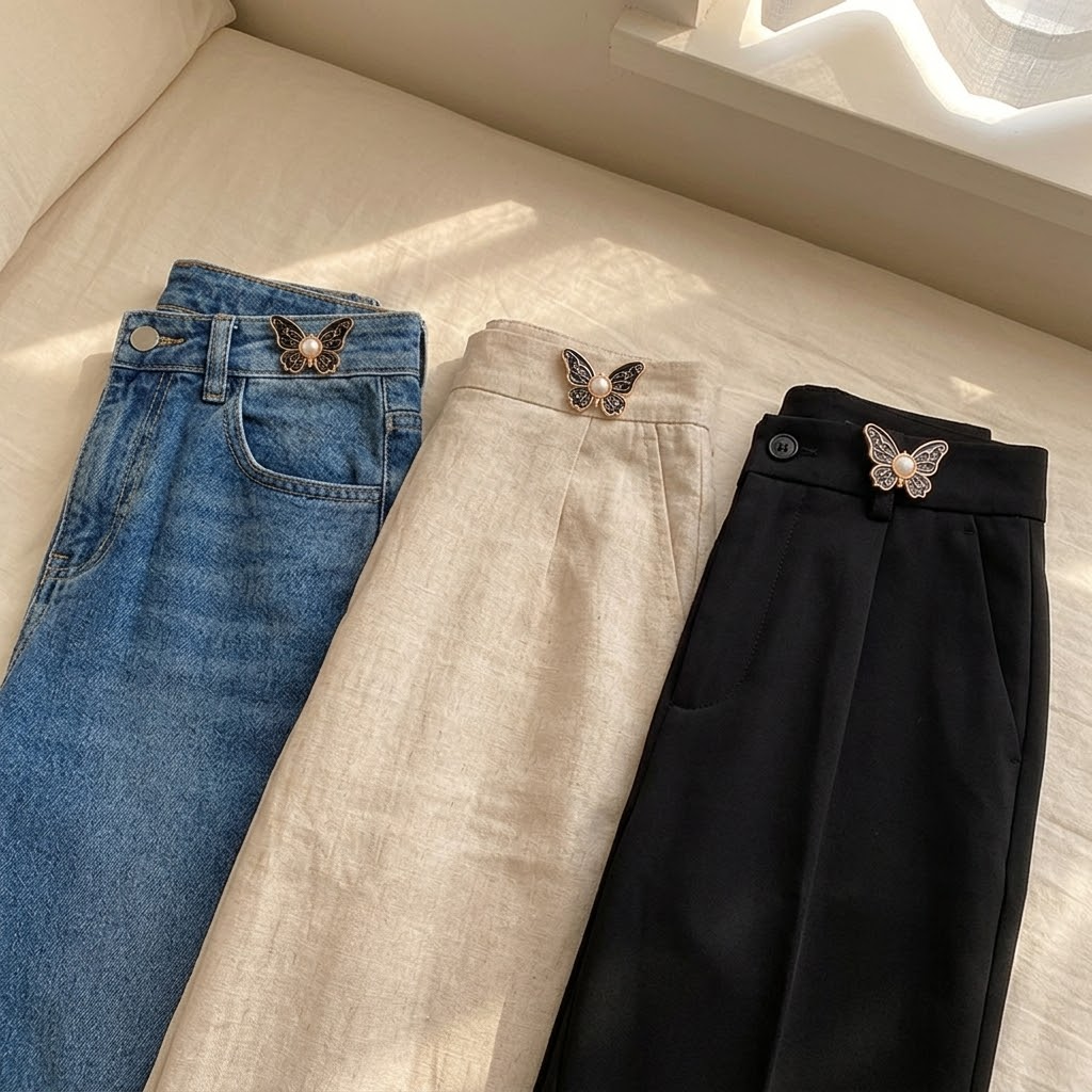 Belluna – Detachable Butterfly Waist Buckle for Loose Jeans
