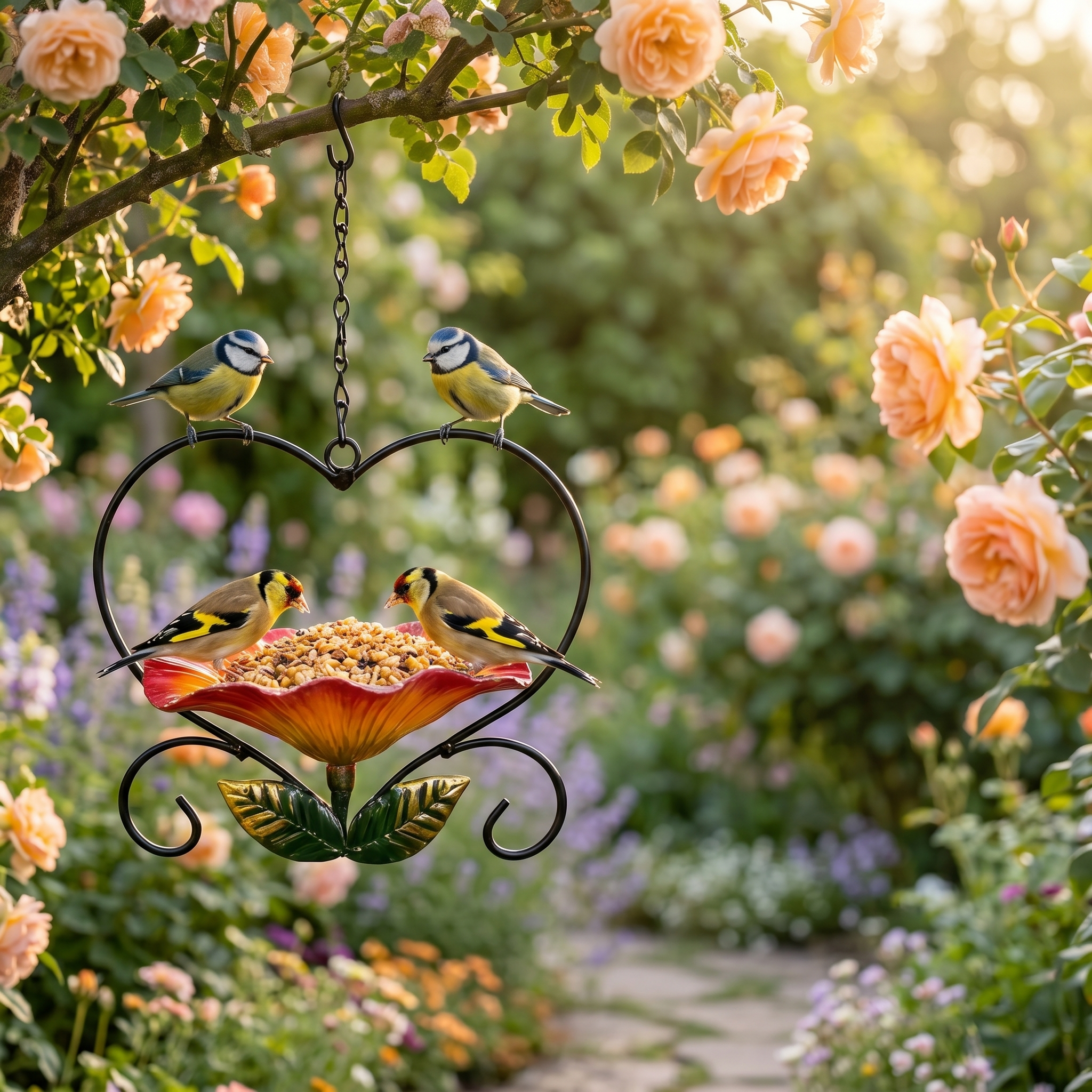 Bloomheart – Heart-Shaped Flower Bird Feeder