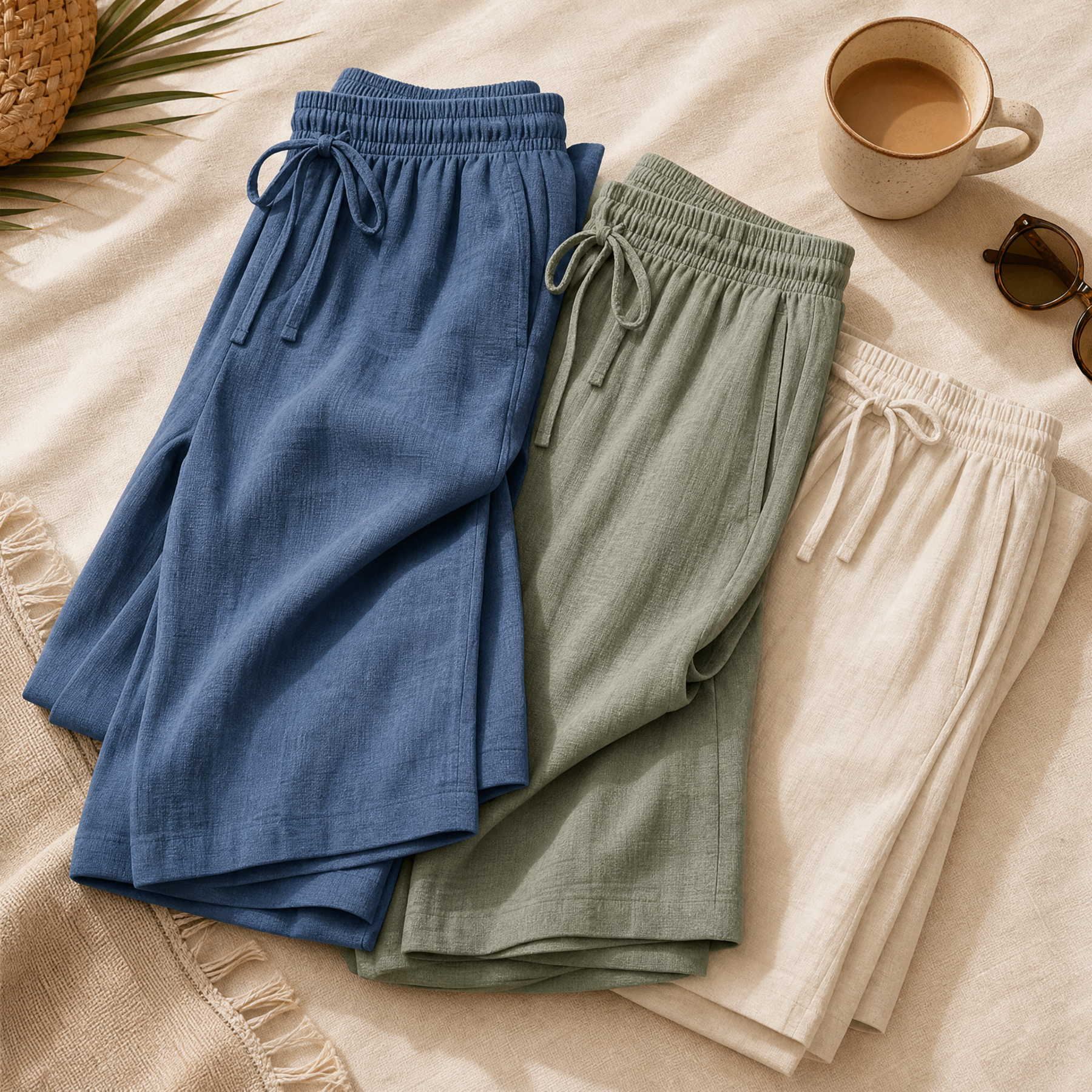 Linavia – Women's Breezy Wide-Leg Pants with Pockets