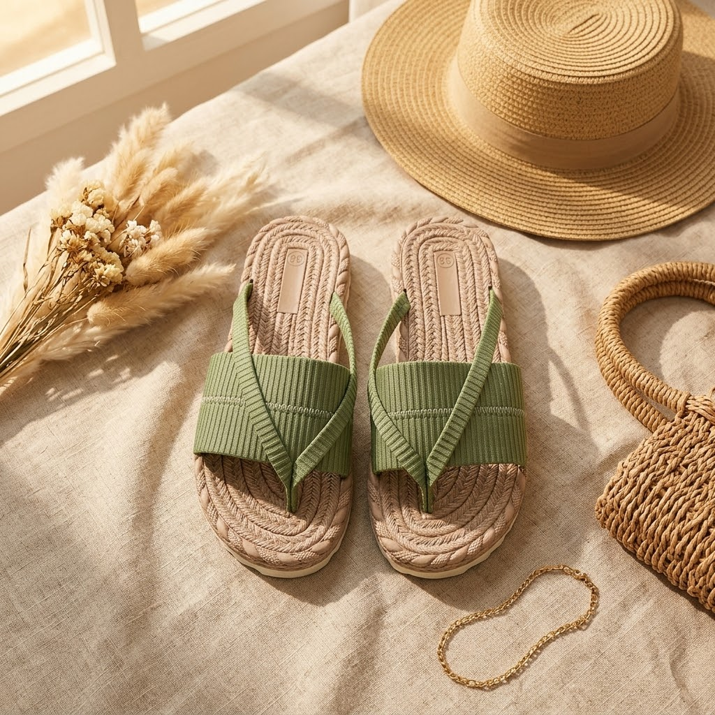 Lunara – Soft Espadrille-Style Slide Sandals