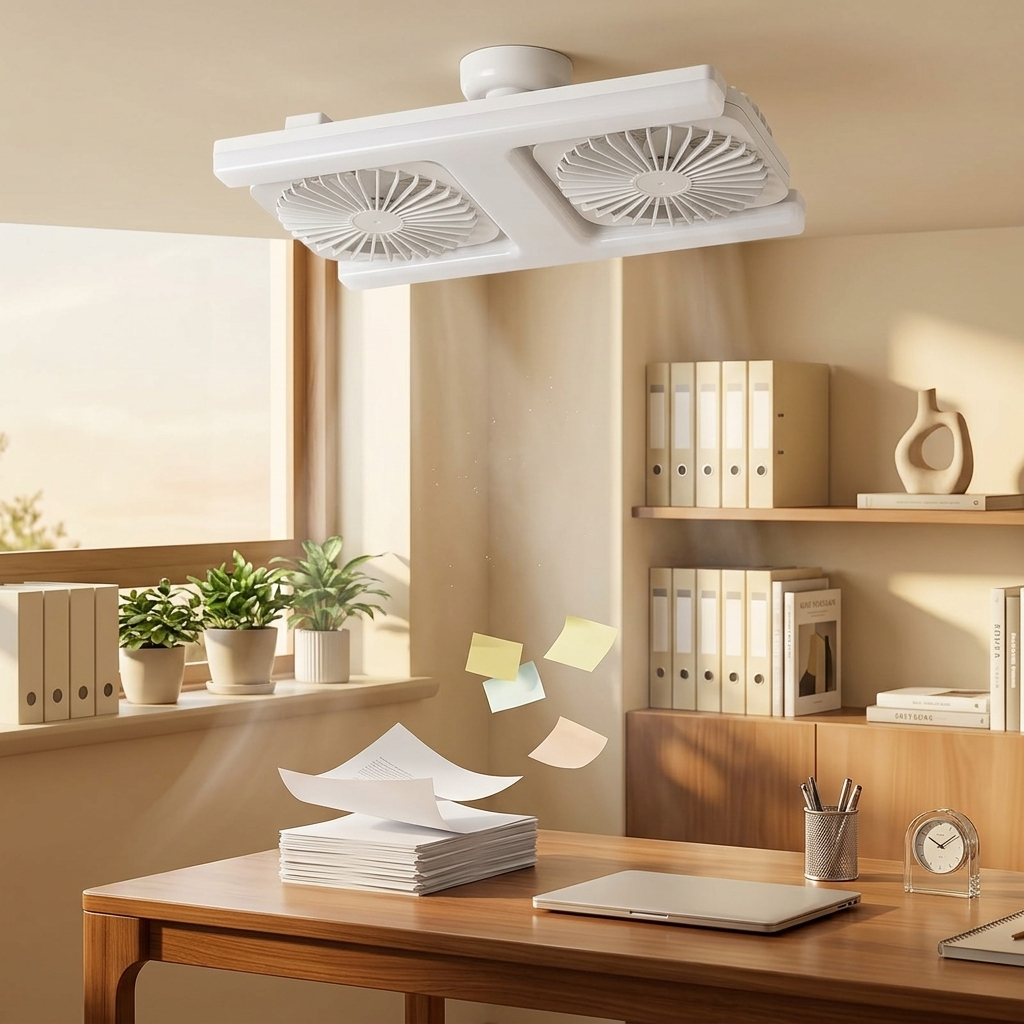 Breezo – Screw-In Ceiling Fan with LED Light