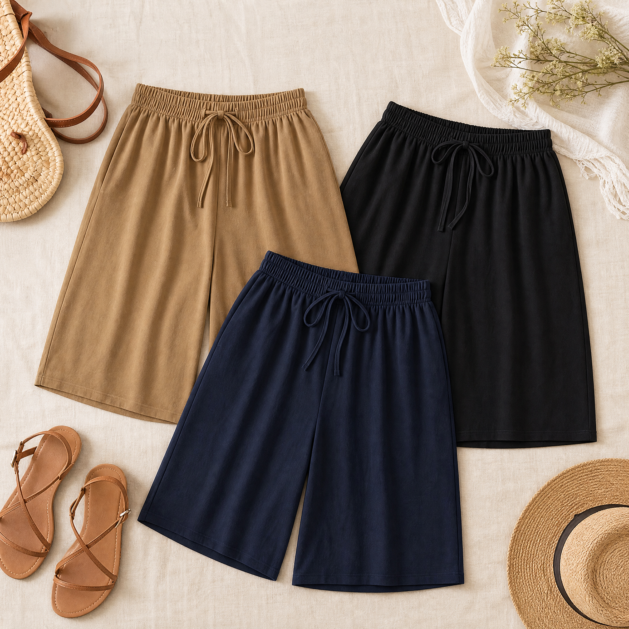 Lumera – Women's Wide-Leg Drawstring Shorts