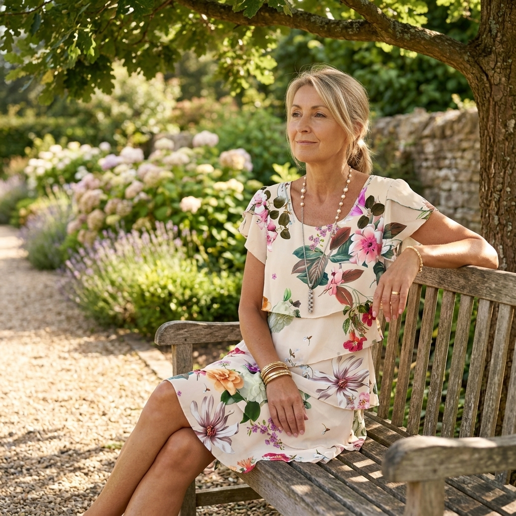 Floressa - Cascading Floral Tiered Dress