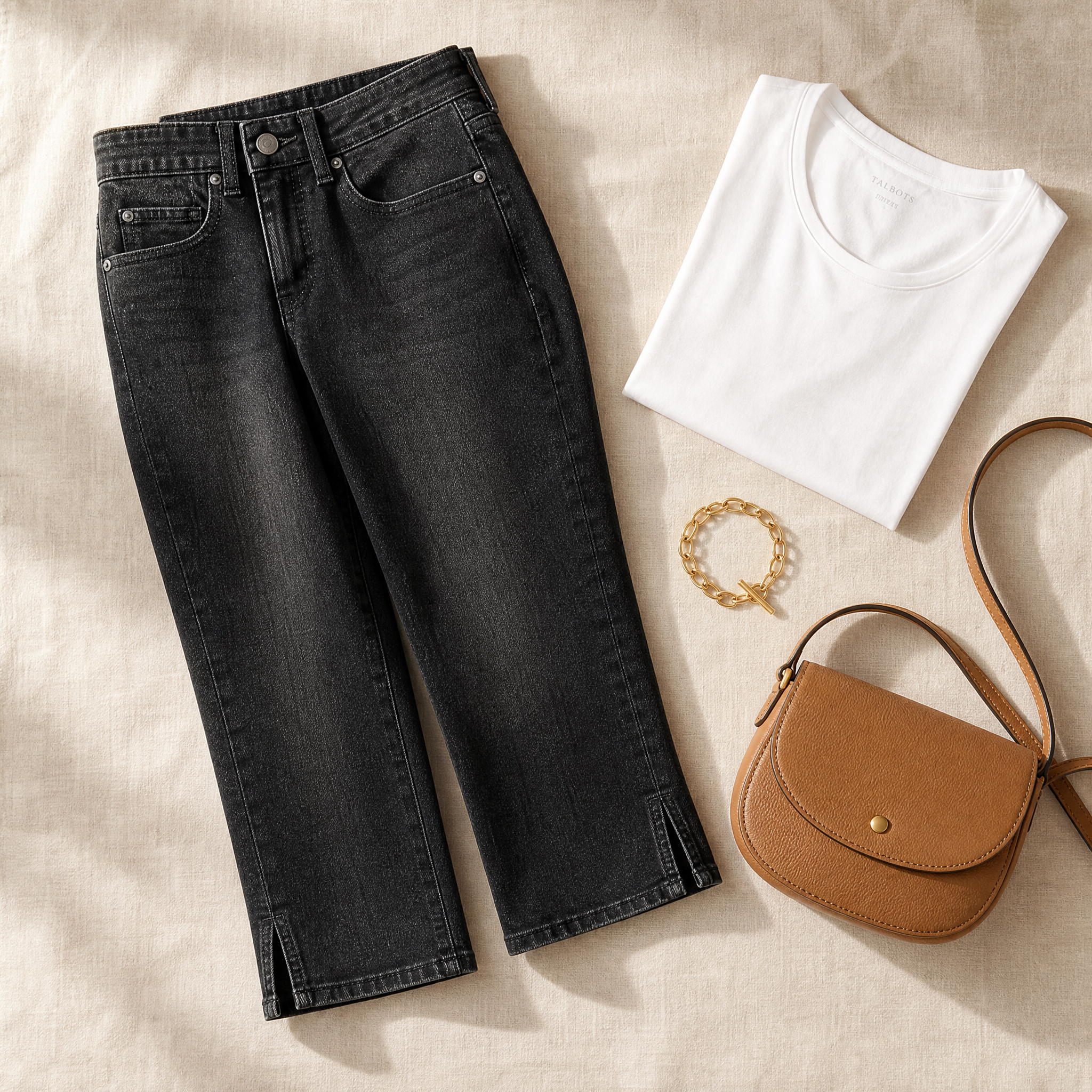 Curvella – Flattering High-Waist Stretch Denim Capris