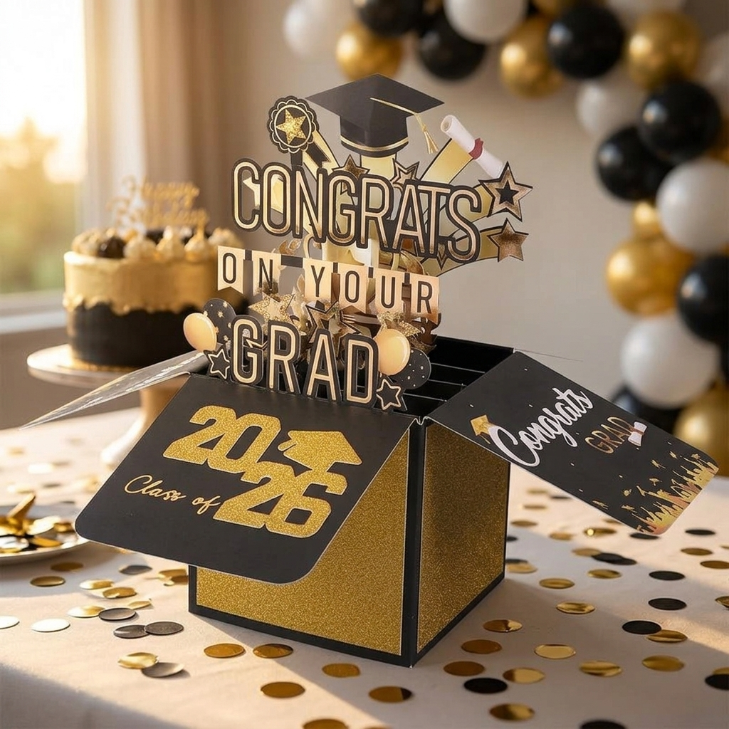 LumiCard – 3D Pop-Up Graduation Card for Class of 2026