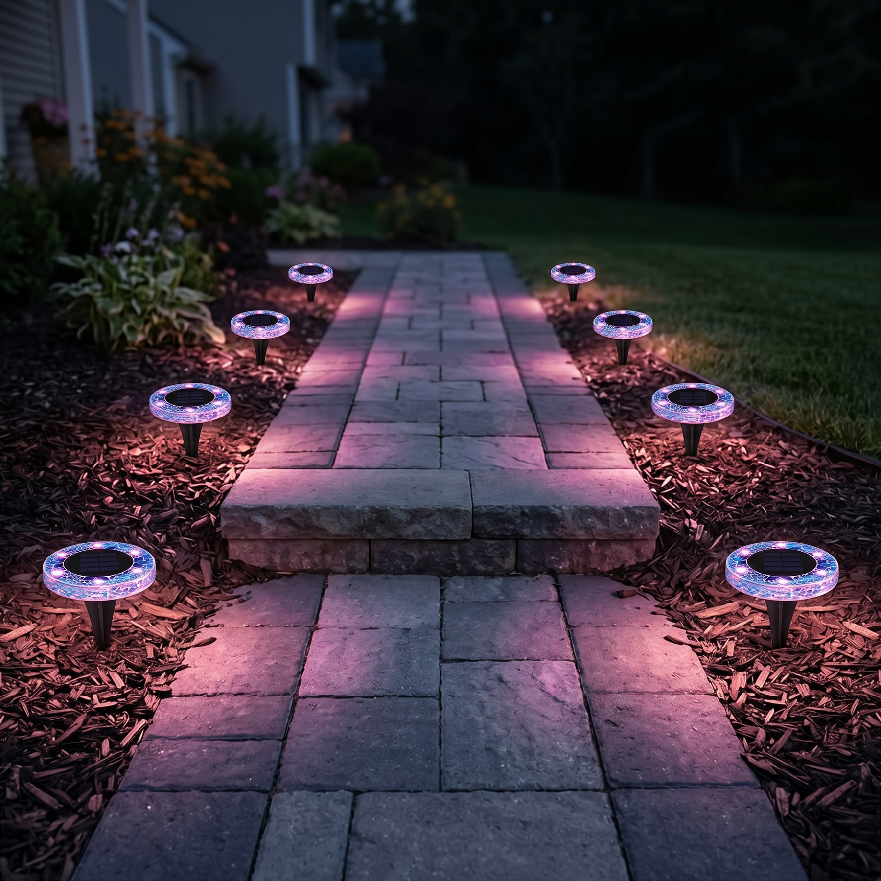 Glowmara – Decorative Mosaic Solar Path Lights
