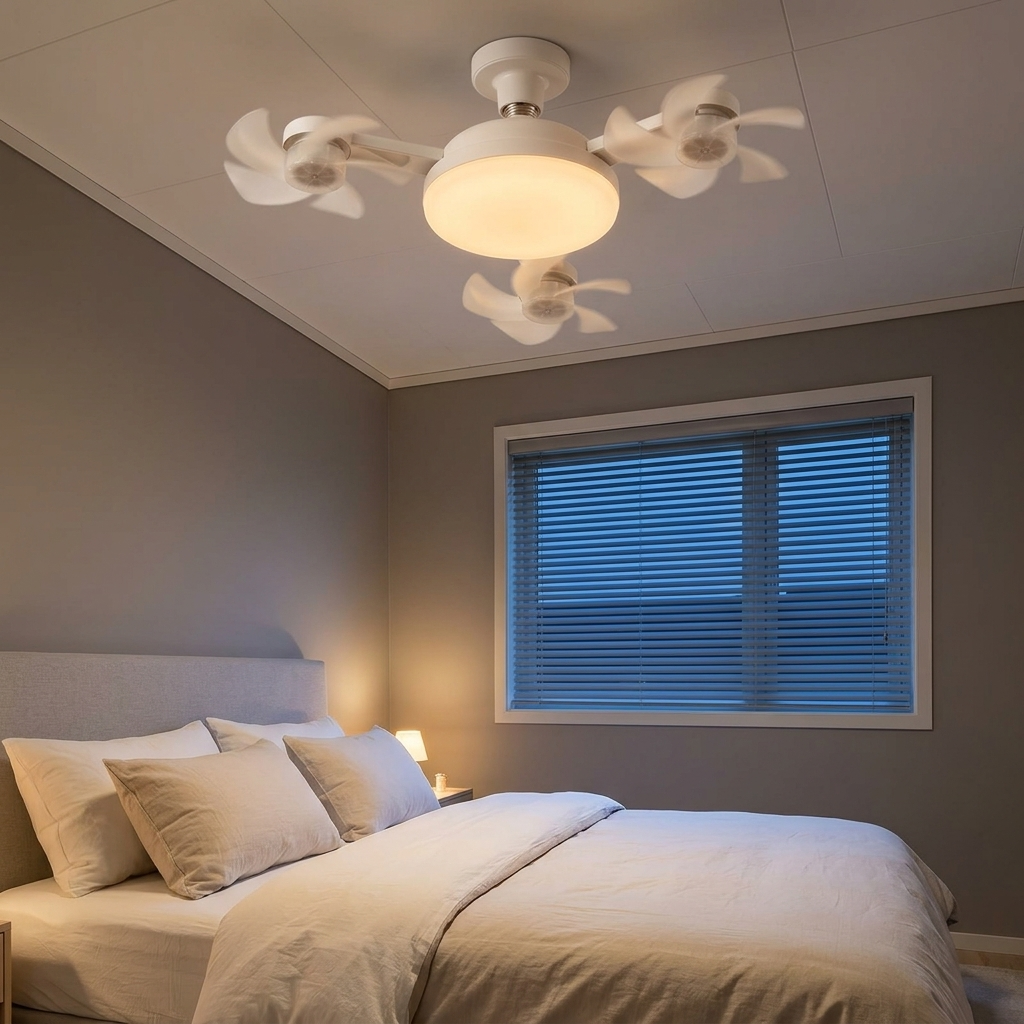 Aerolux – 4-Fan LED Ceiling Light for Hot Rooms